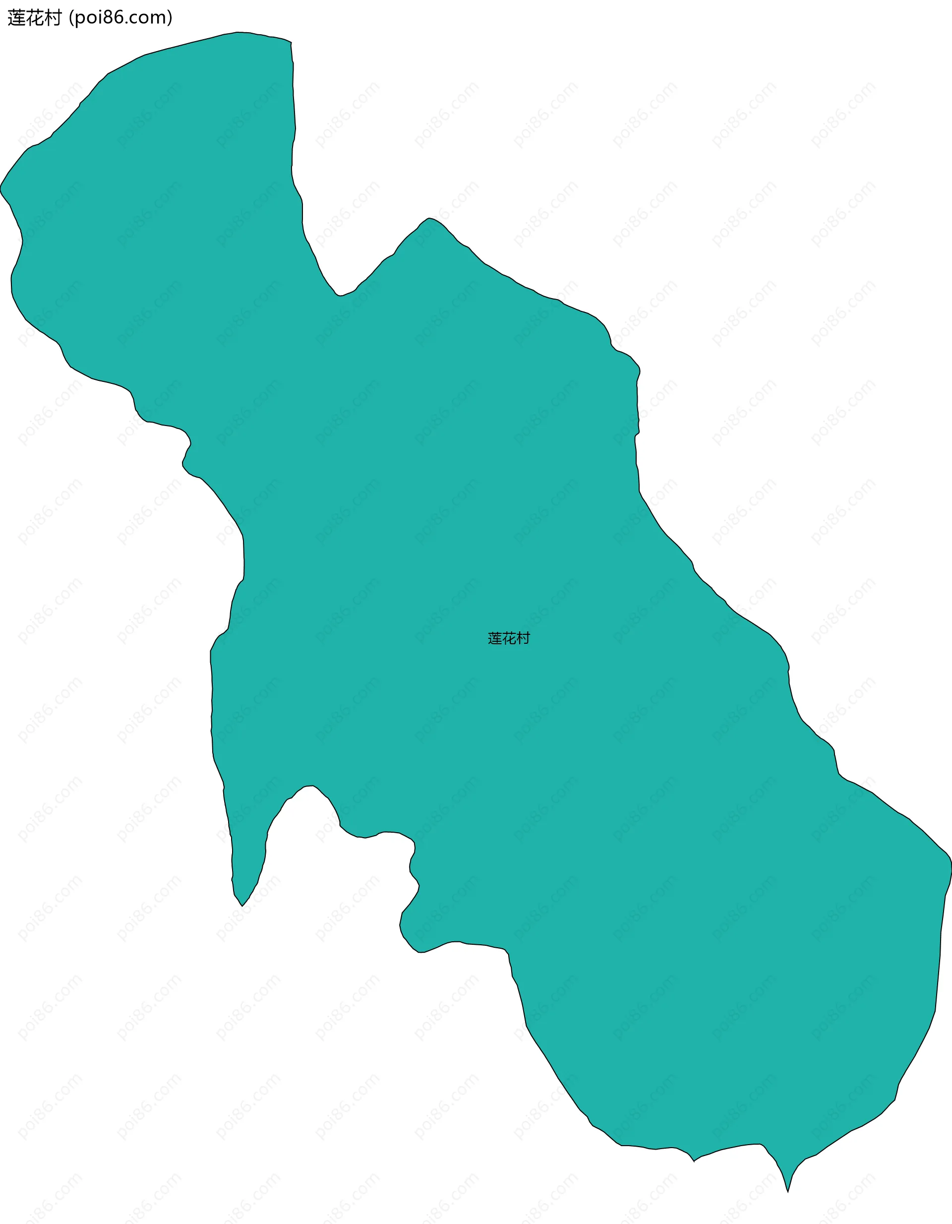 莲花村边界地图