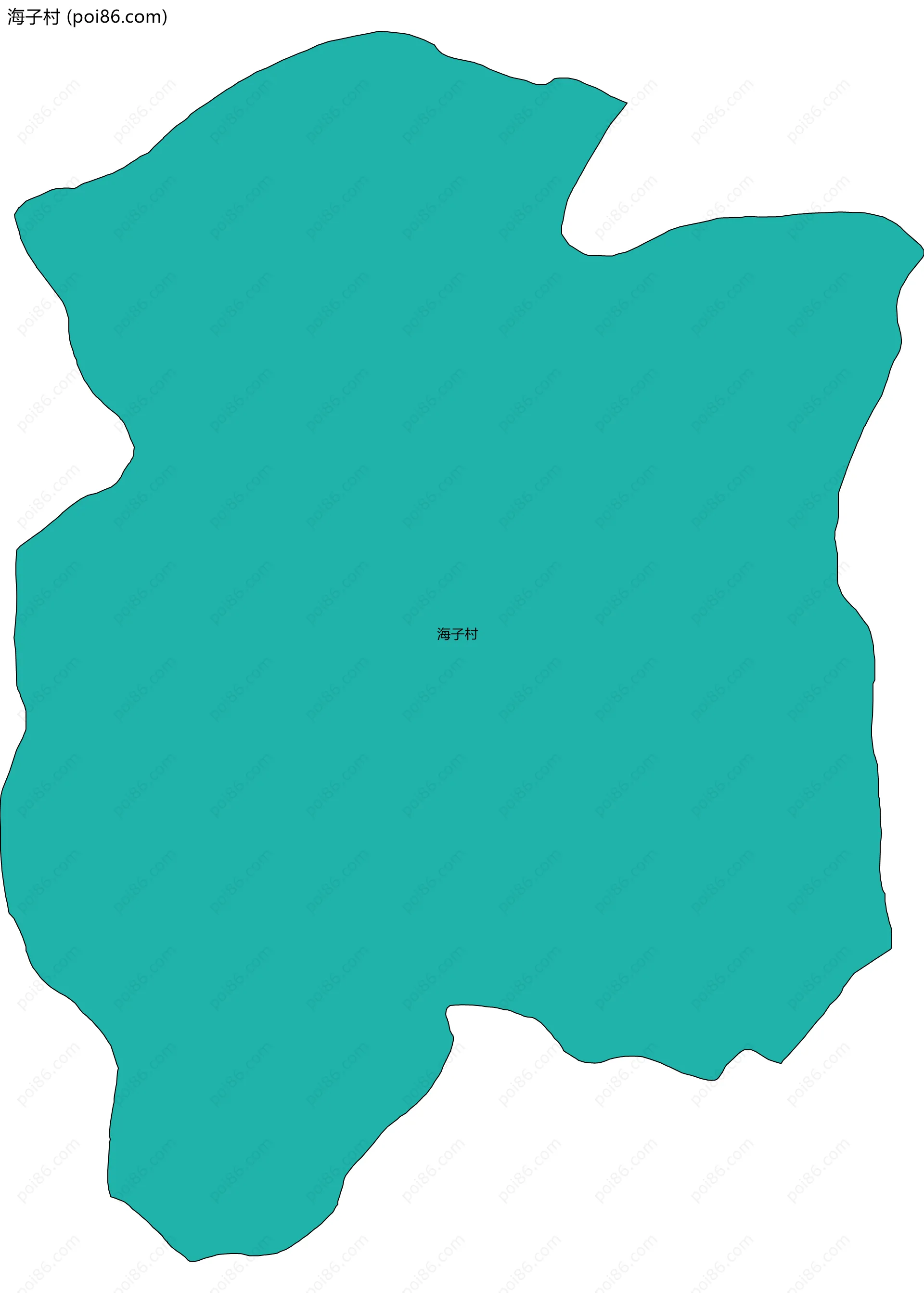 海子村边界地图