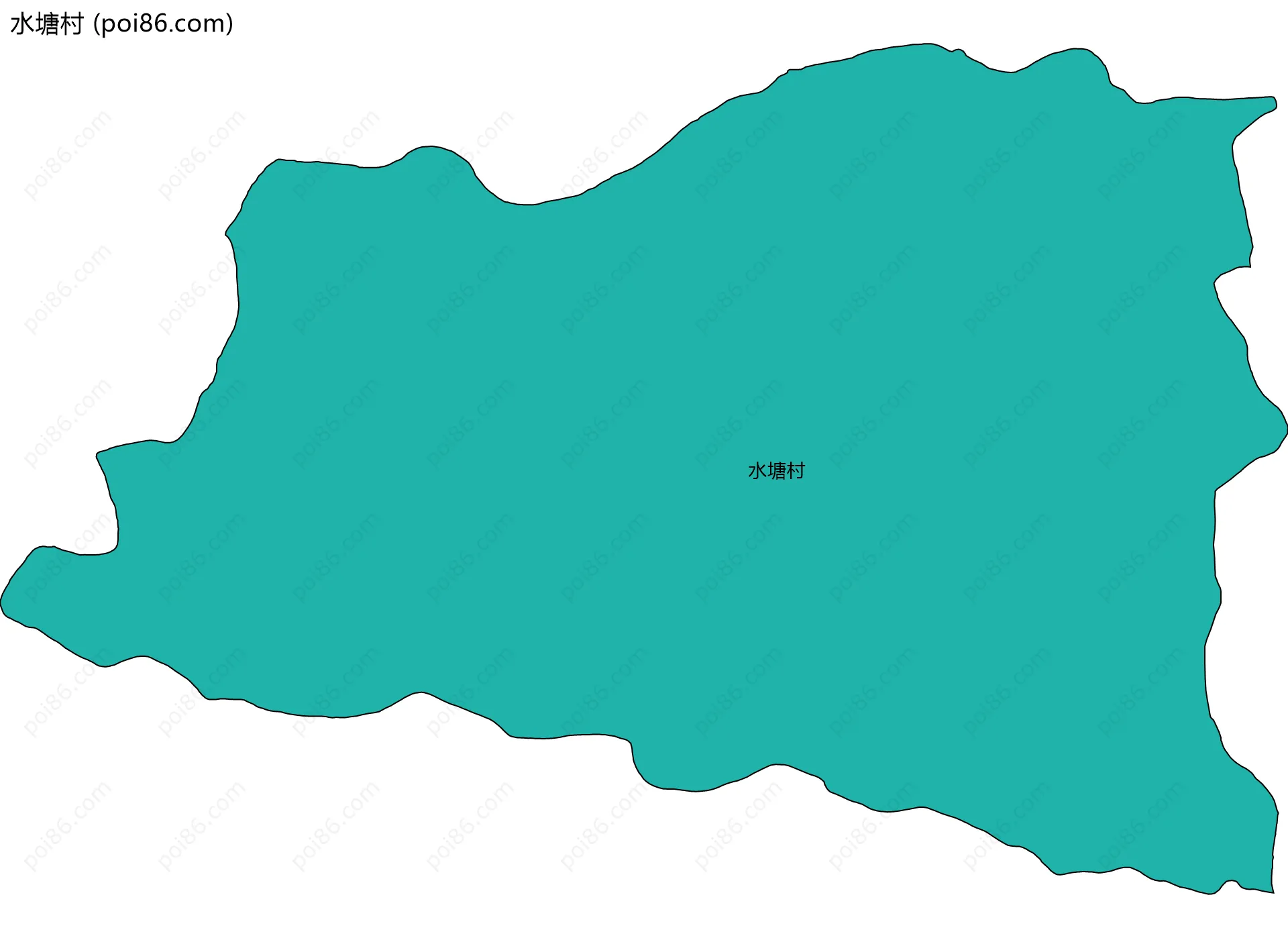 水塘村边界地图