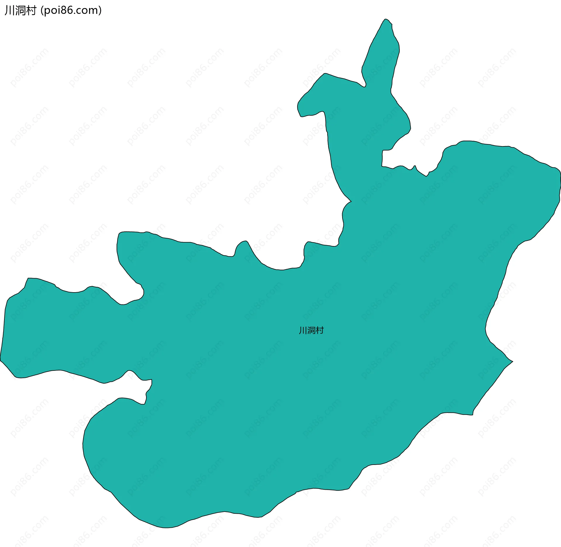 川洞村边界地图