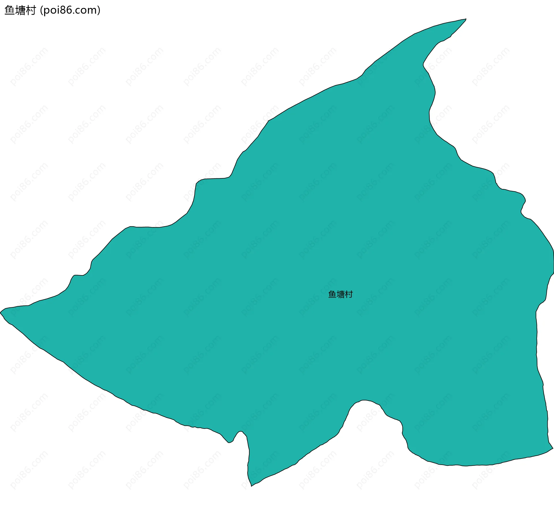 鱼塘村边界地图