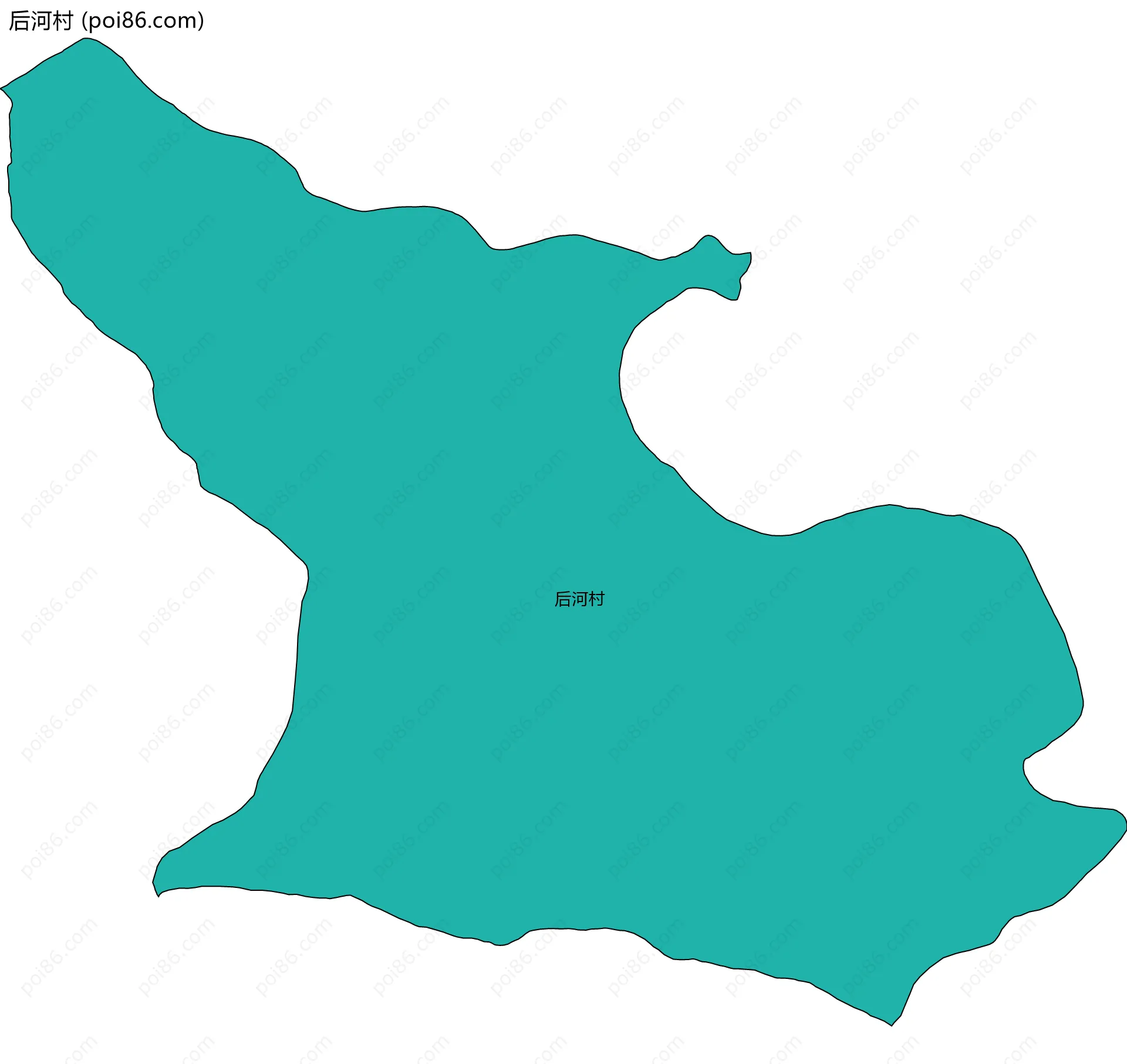 后河村边界地图