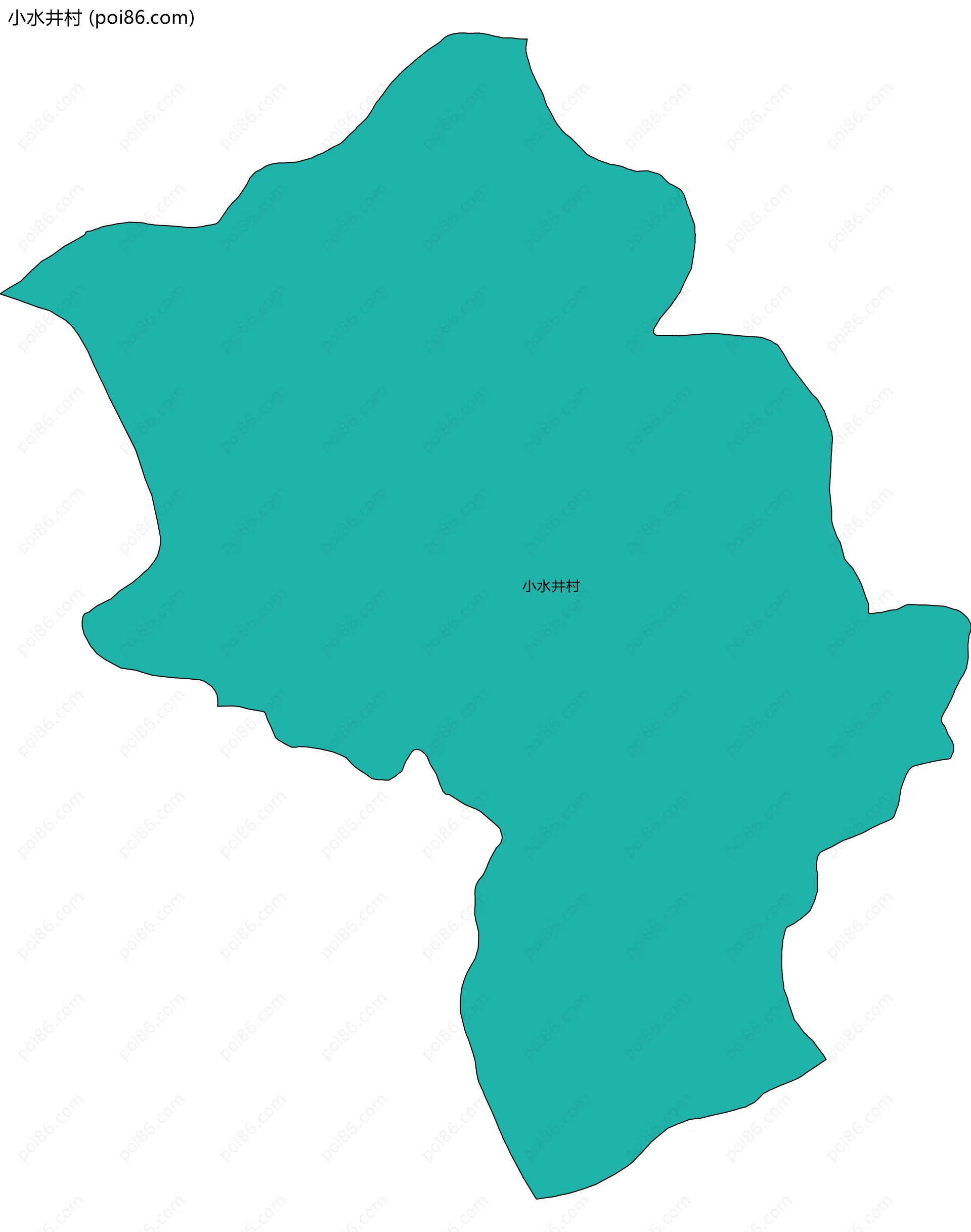 小水井村边界地图