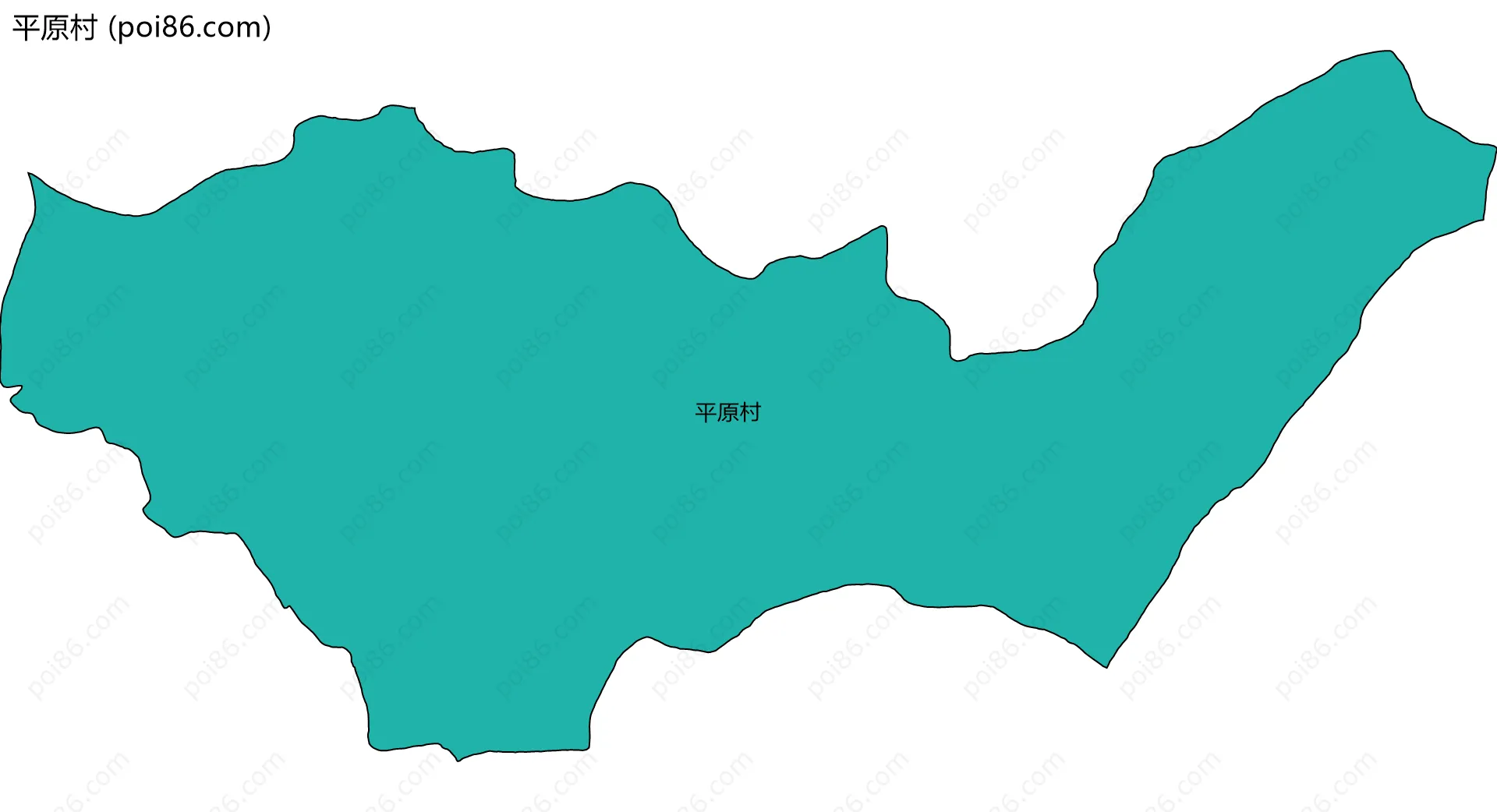 平原村边界地图