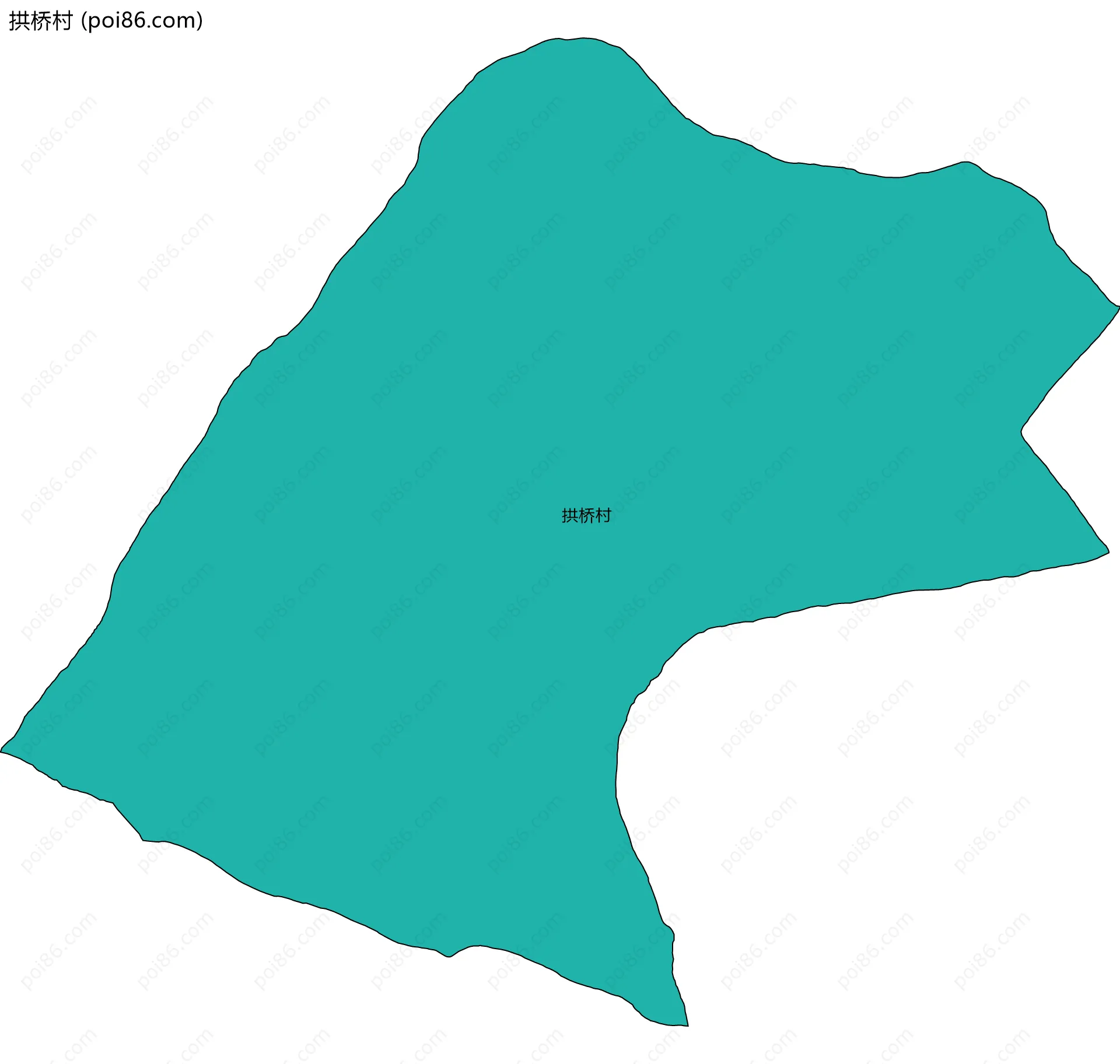 拱桥村边界地图