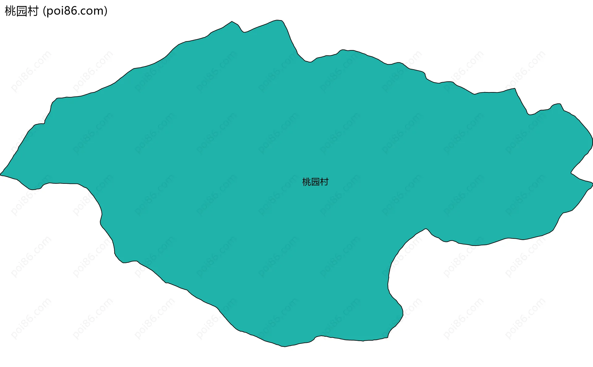 桃园村边界地图