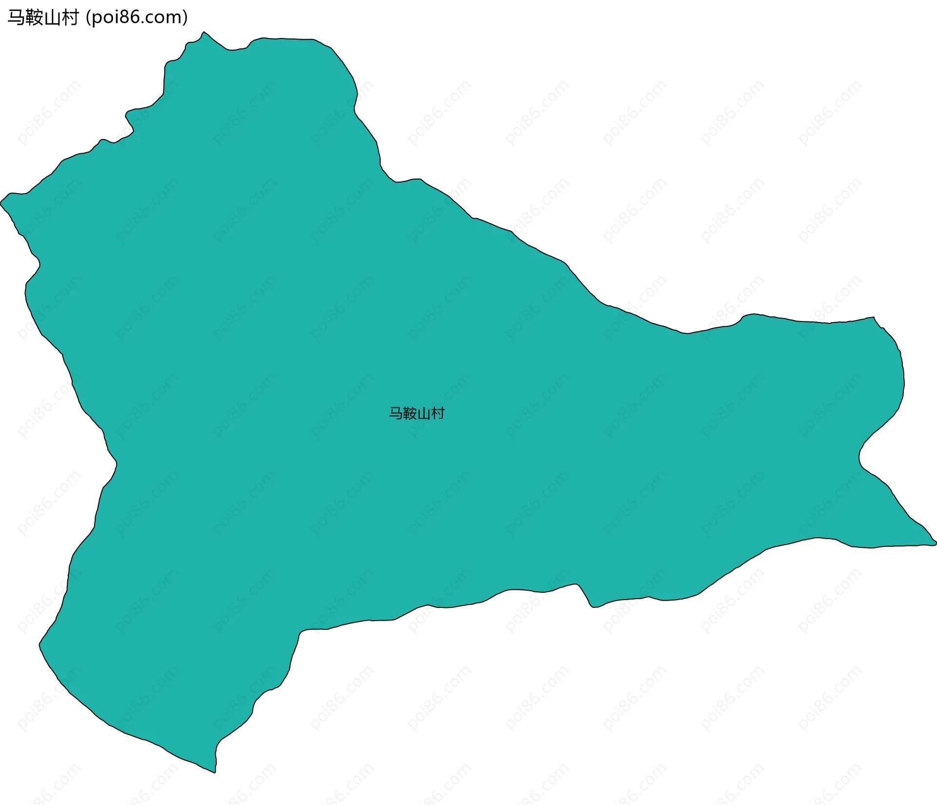 马鞍山村边界地图