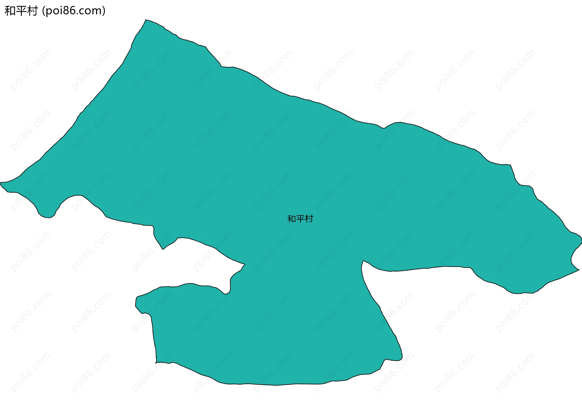 和平村边界地图