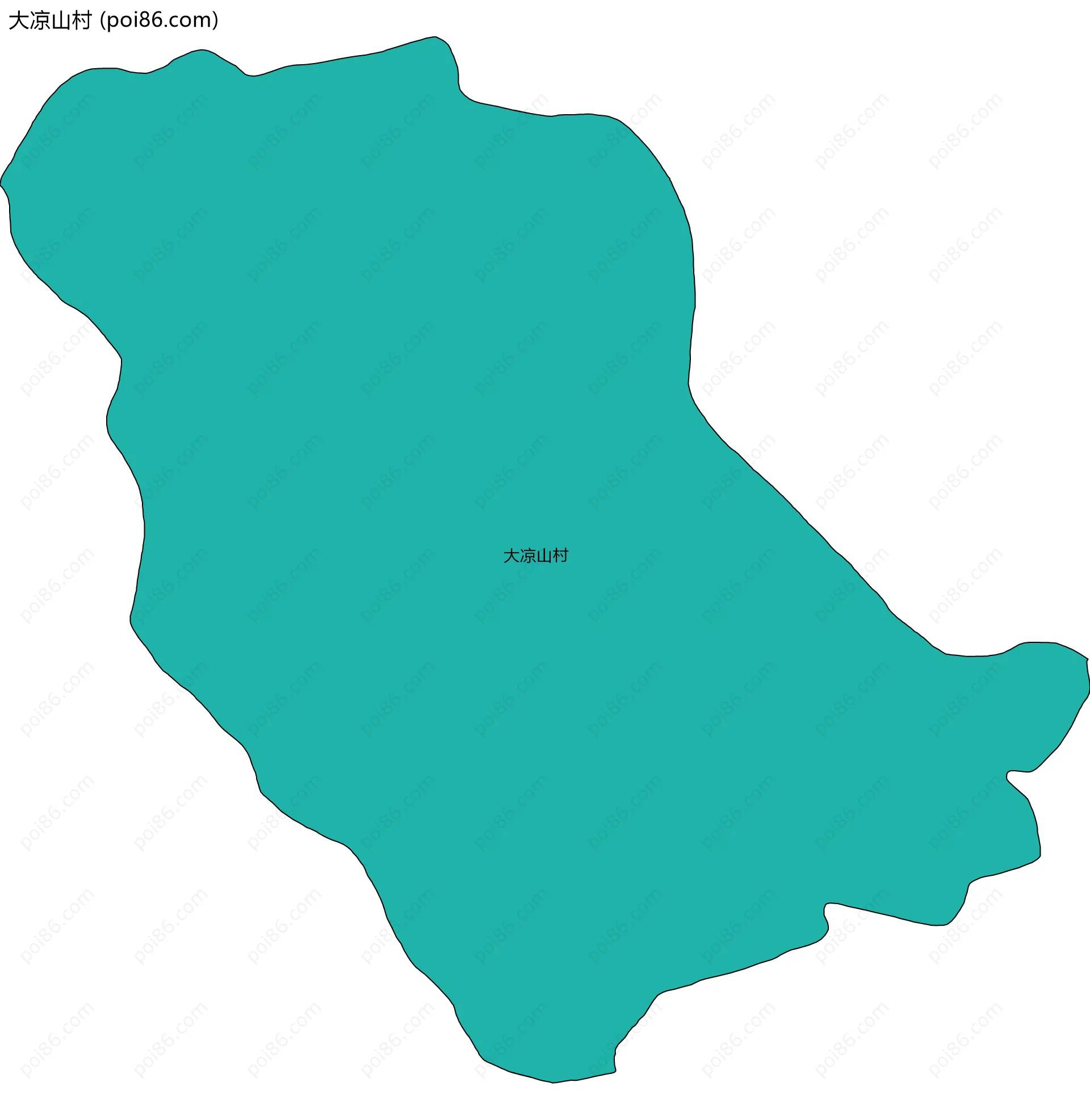 大凉山村边界地图