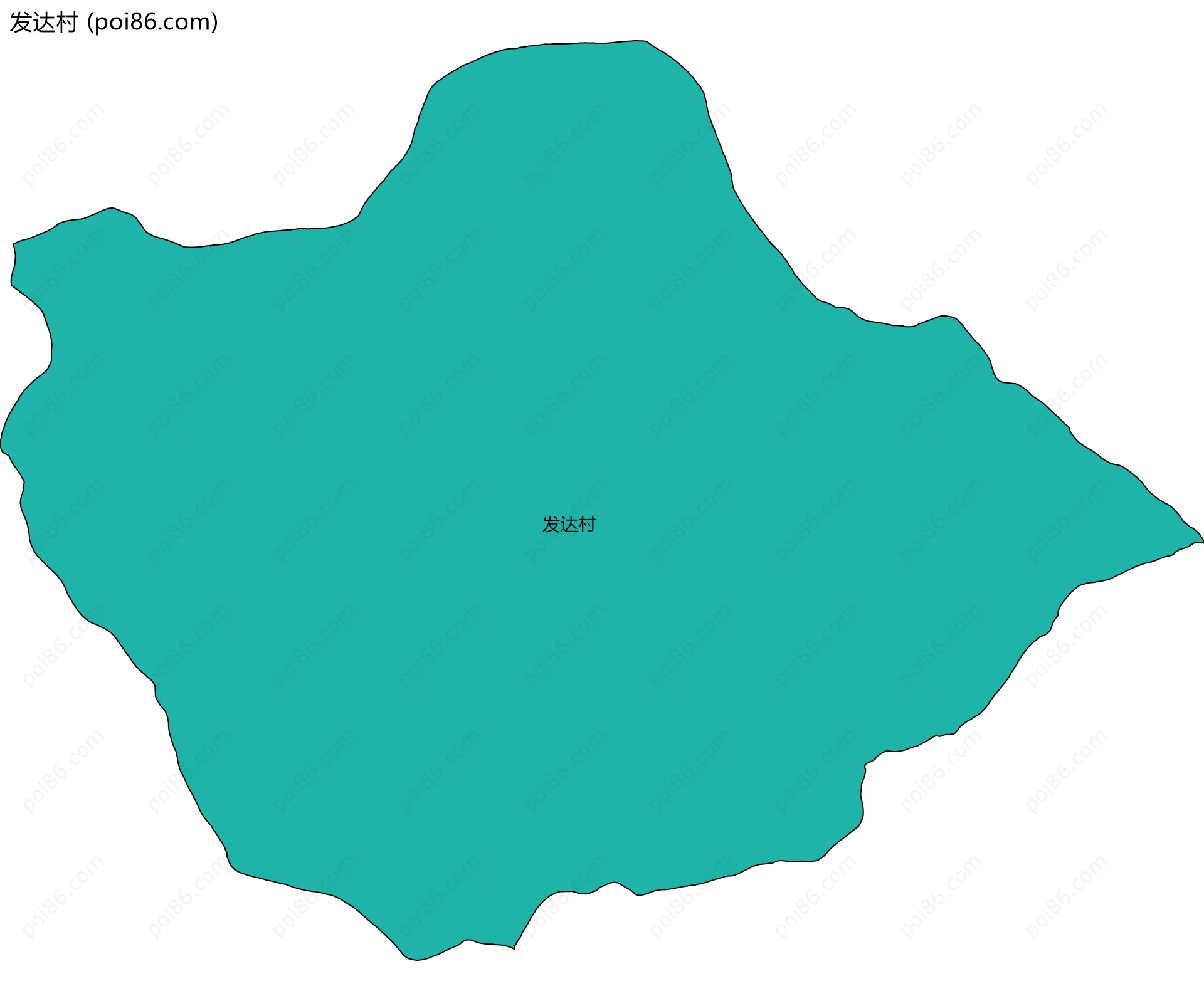 发达村边界地图