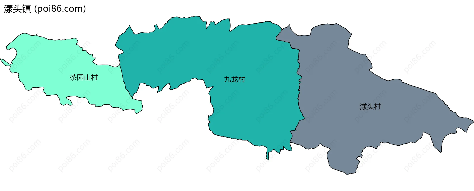 漾头镇边界地图(五级行政区划)