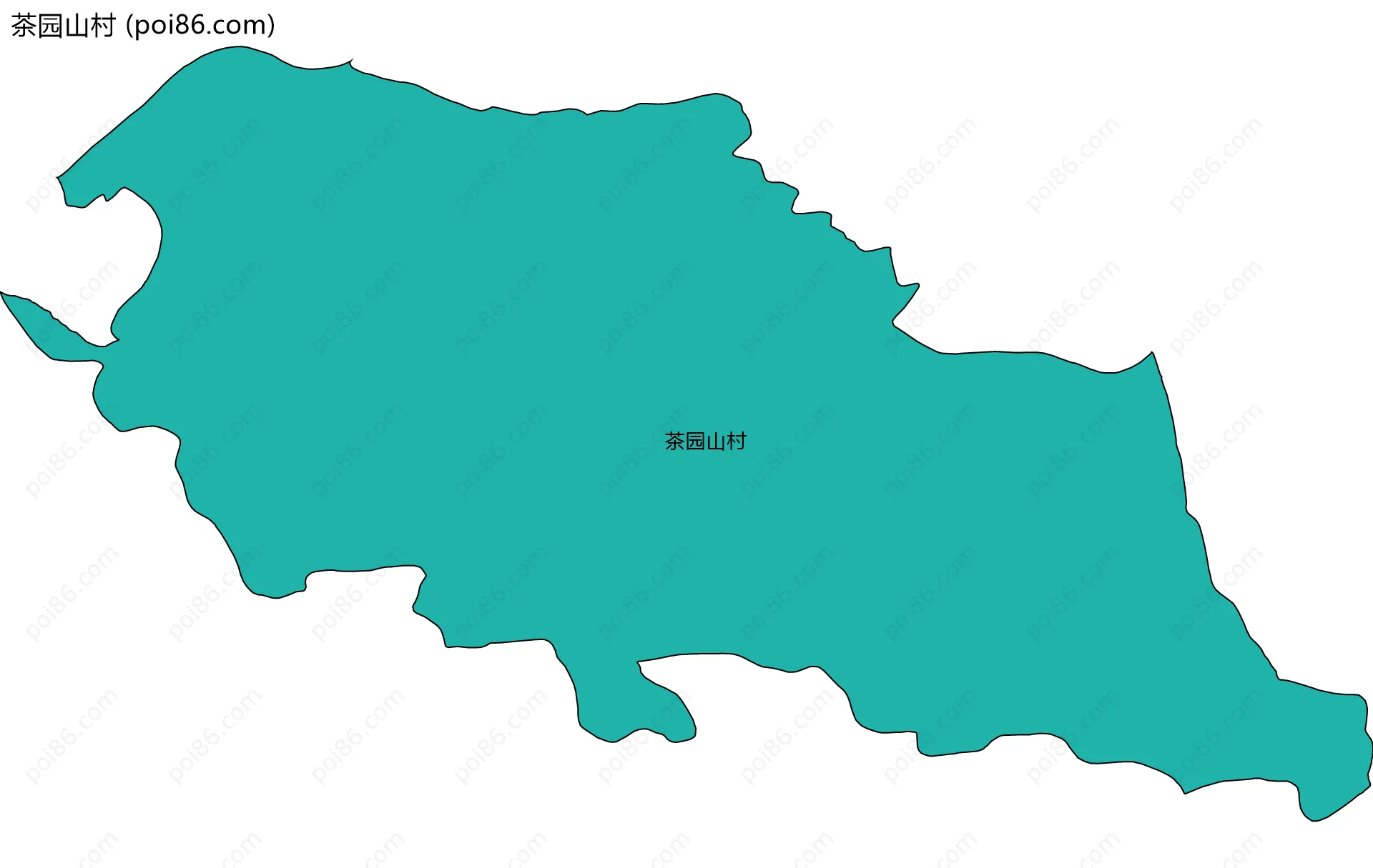 茶园山村边界地图