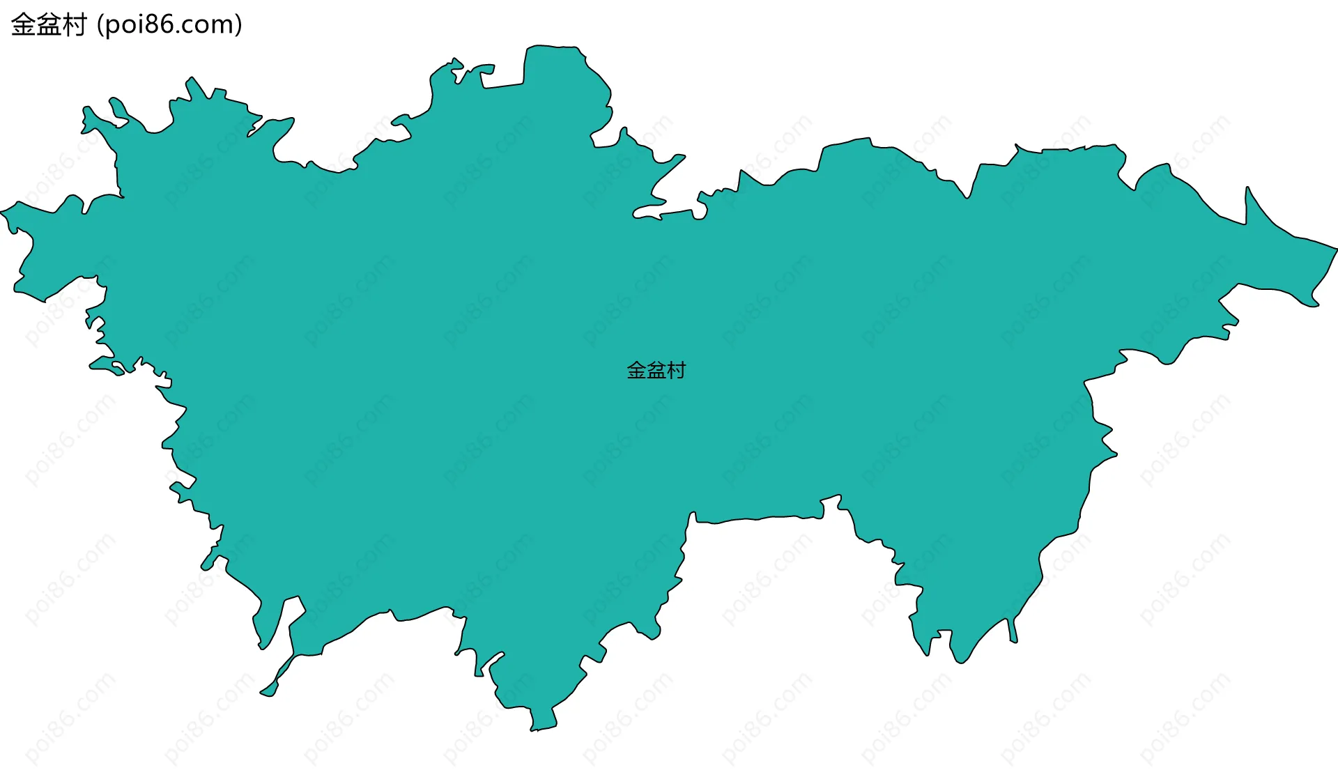 金盆村边界地图