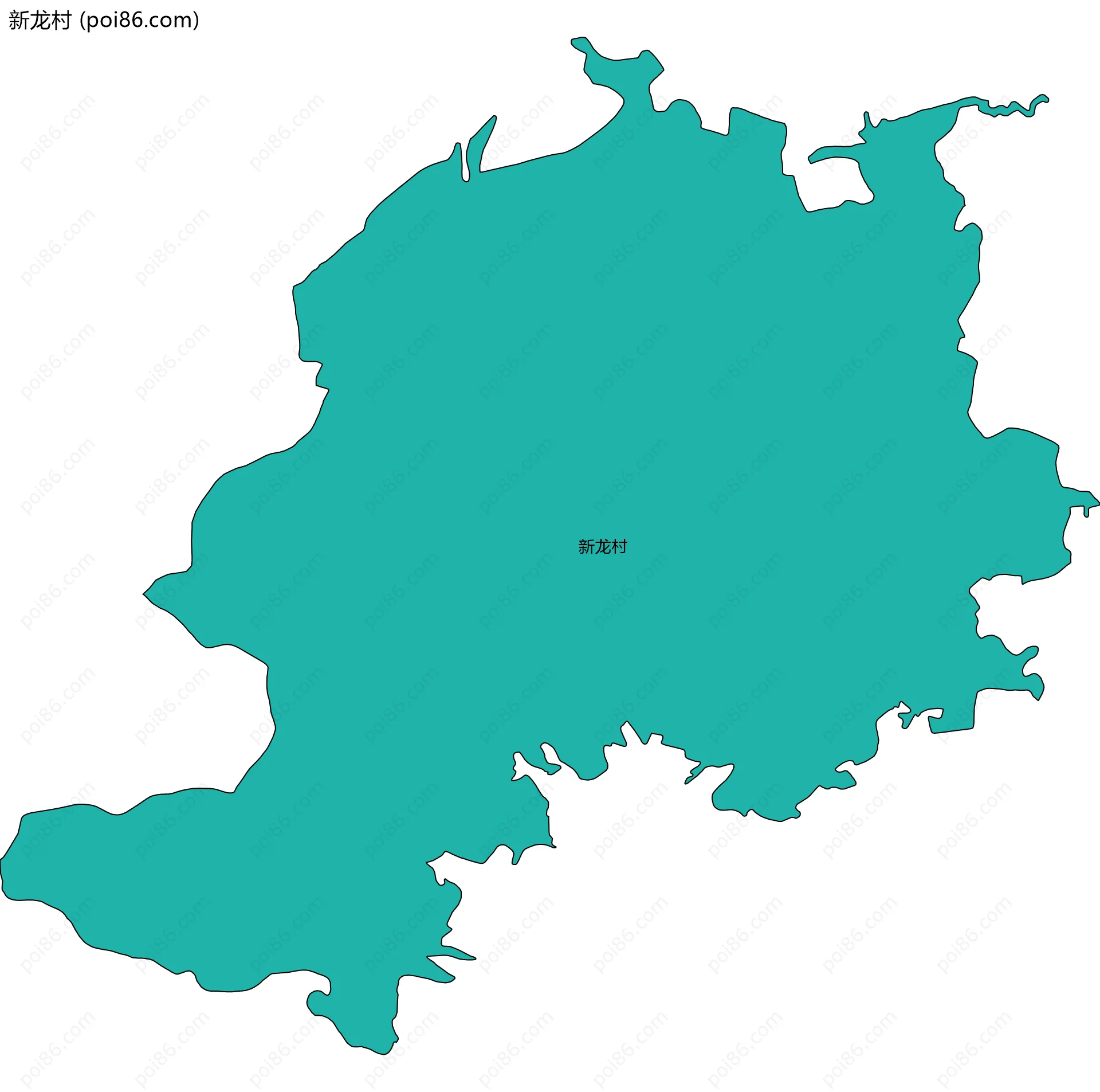 新龙村边界地图