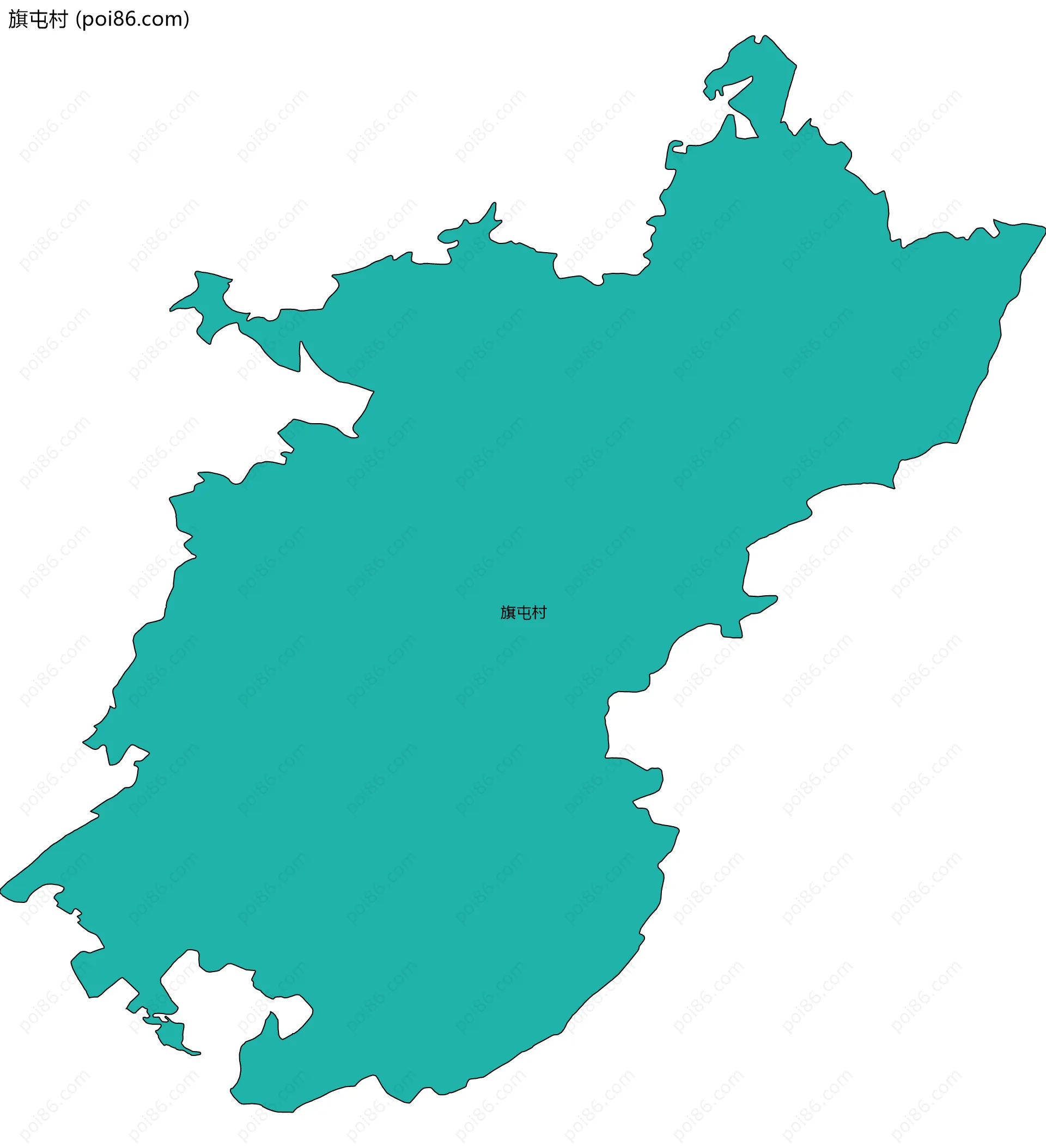 旗屯村边界地图