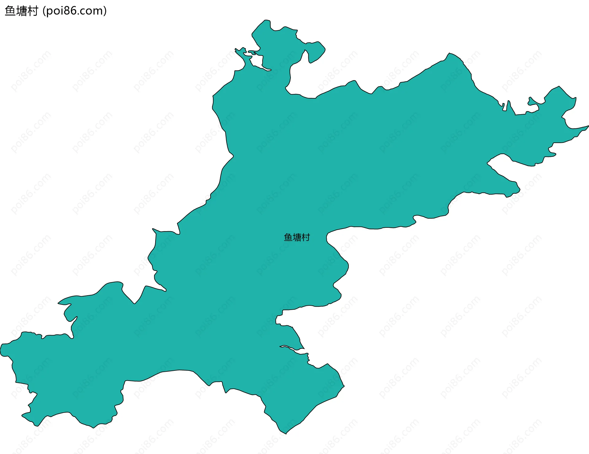 鱼塘村边界地图