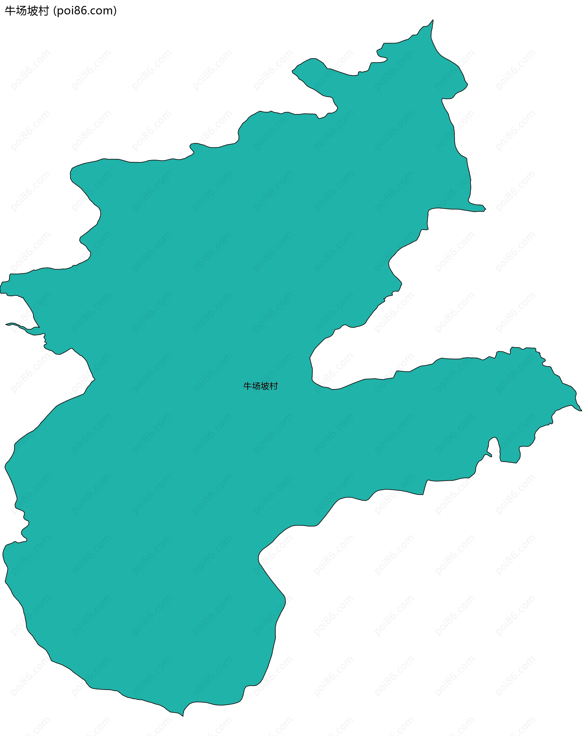 牛场坡村边界地图