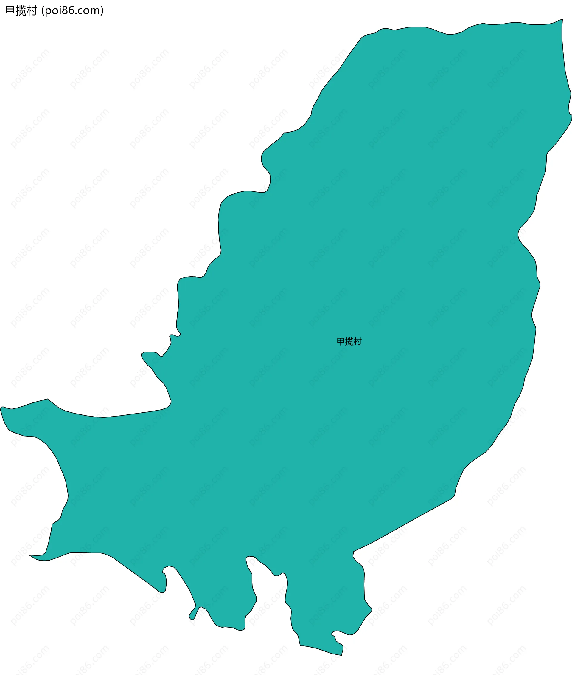 甲揽村边界地图