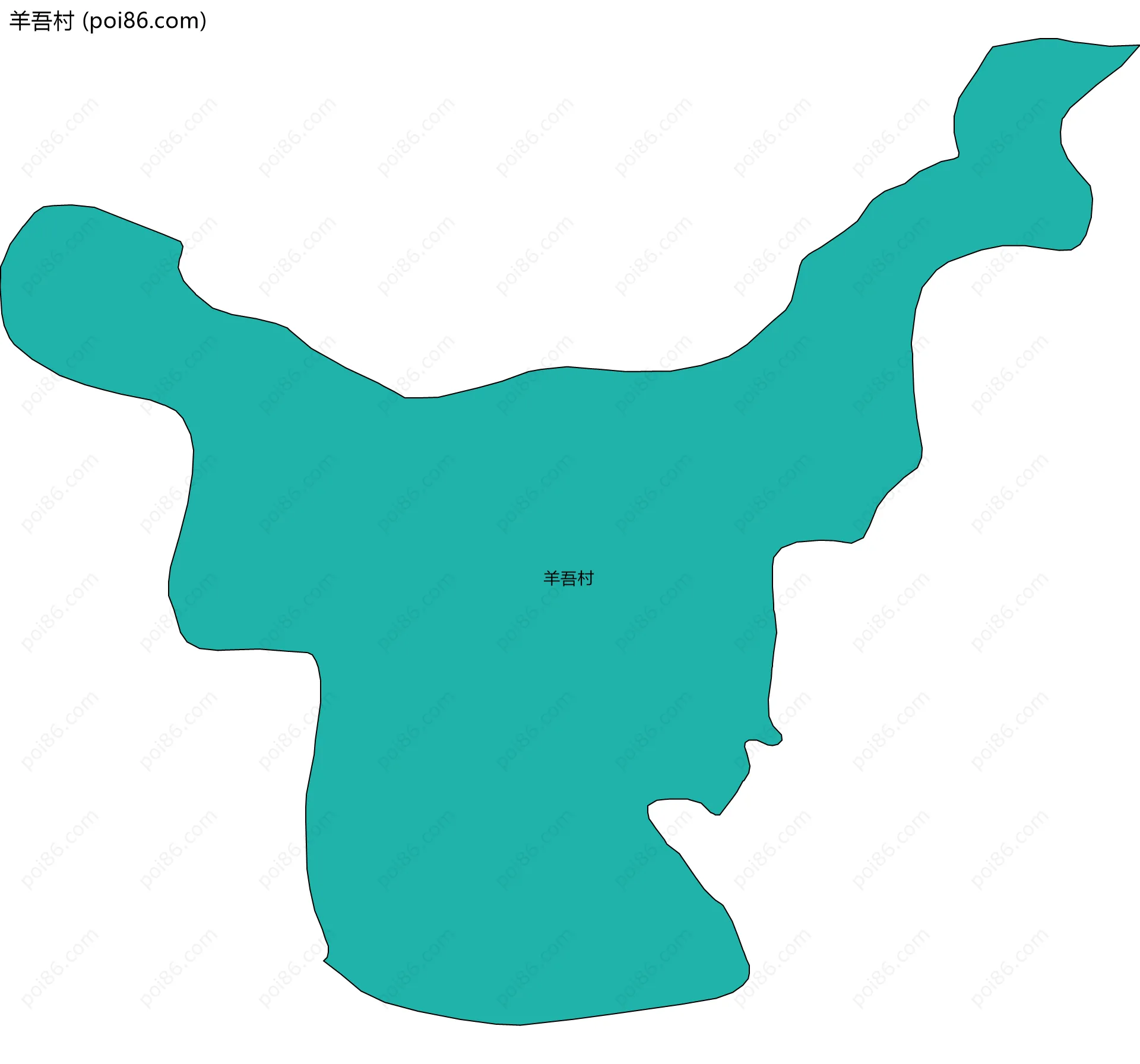 羊吾村边界地图