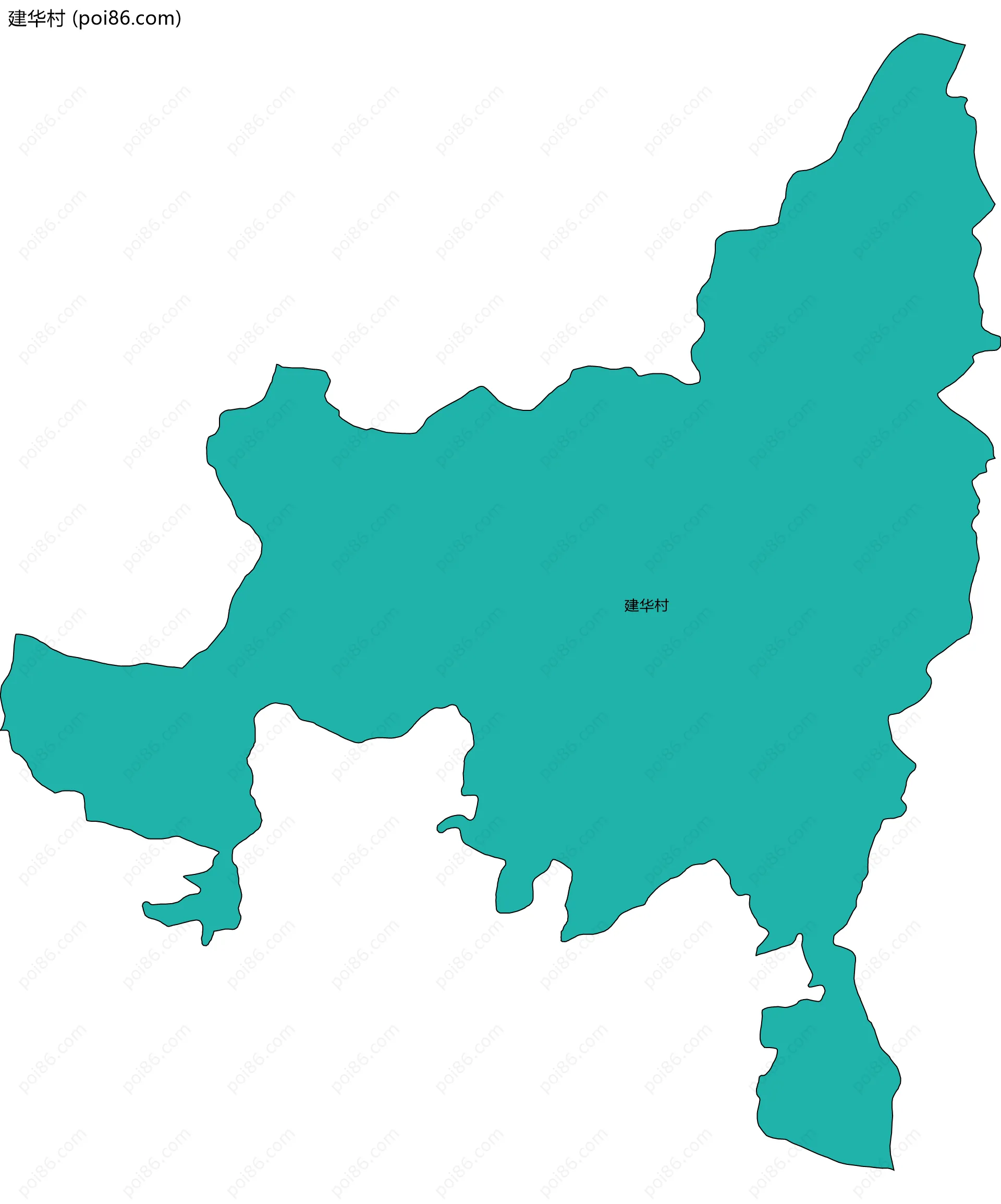 建华村边界地图