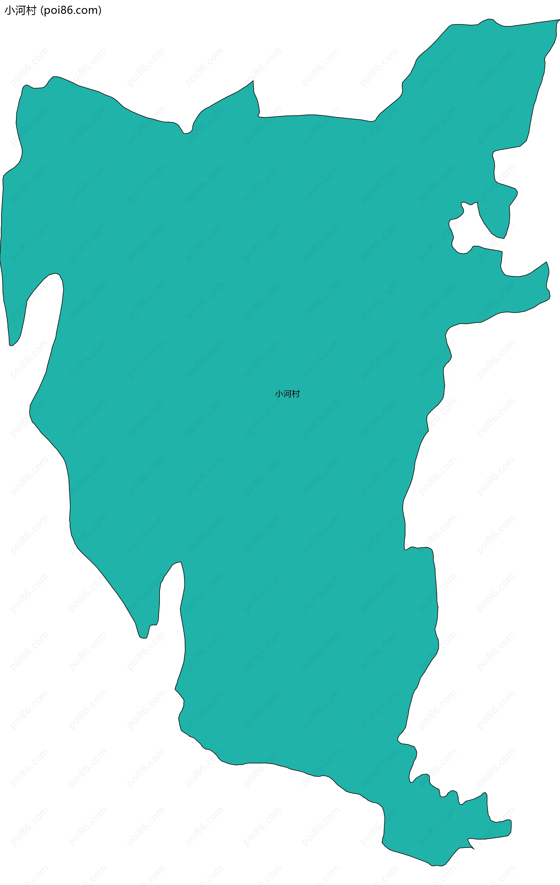 小河村边界地图