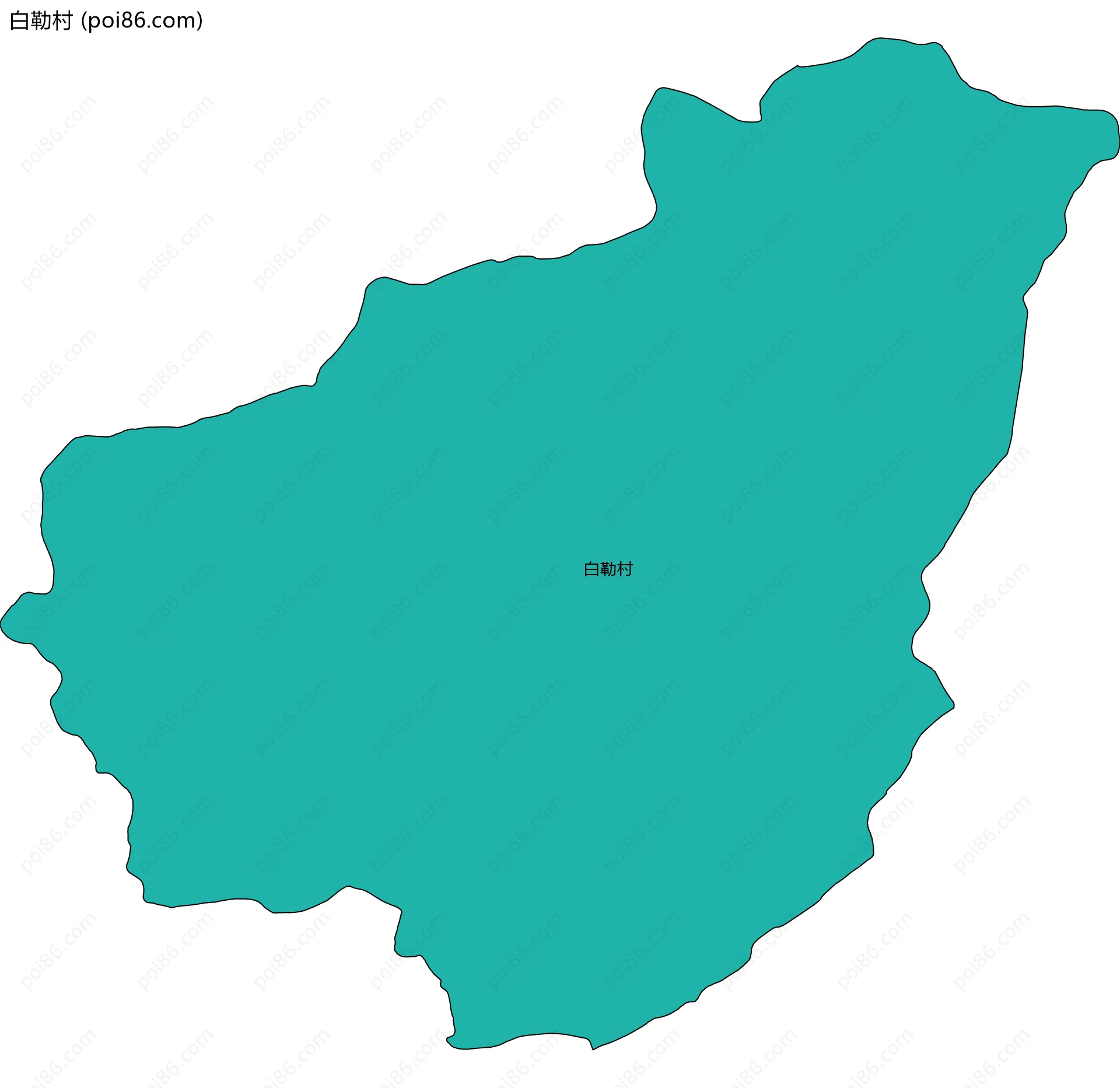 白勒村边界地图