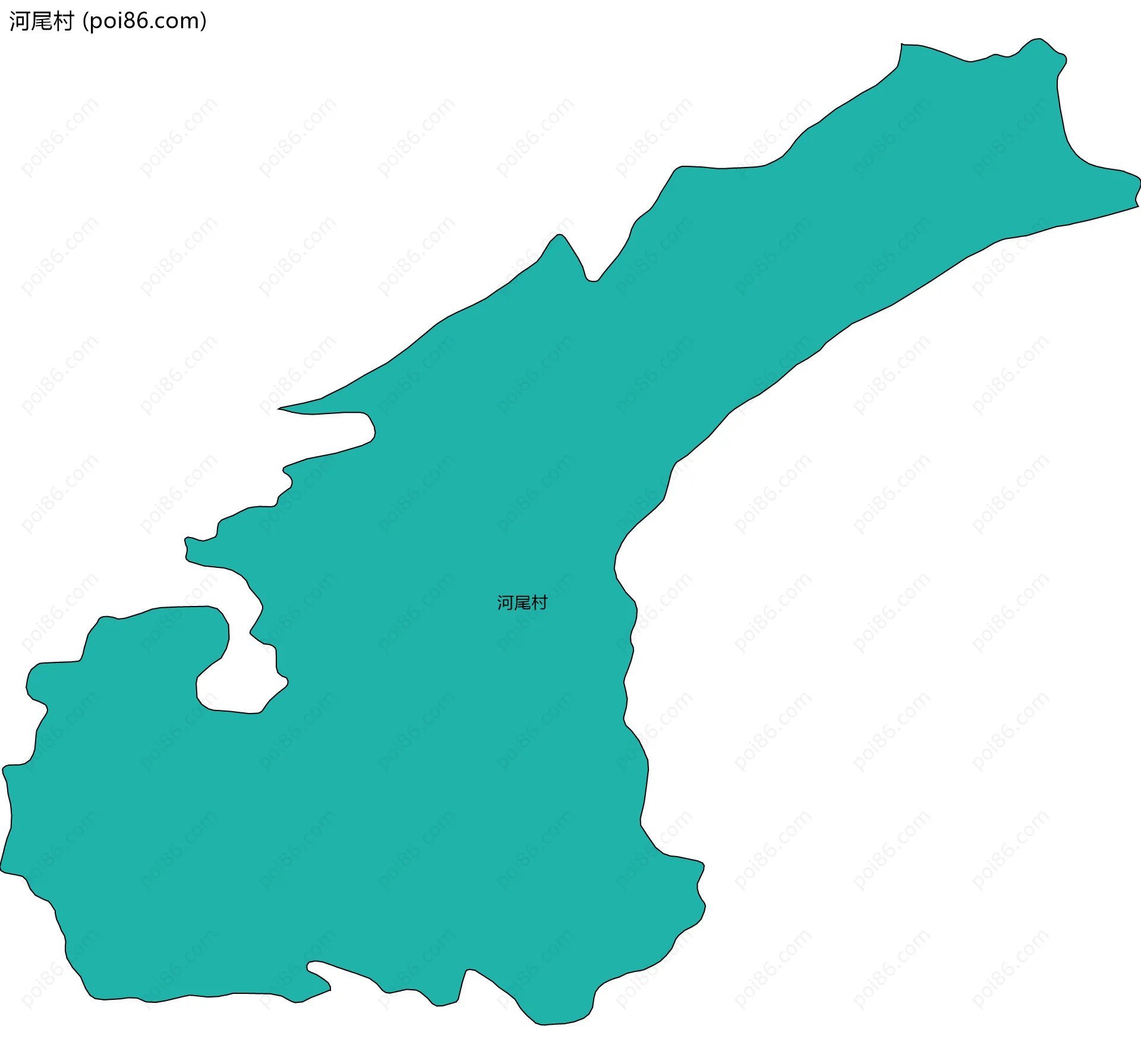 河尾村边界地图