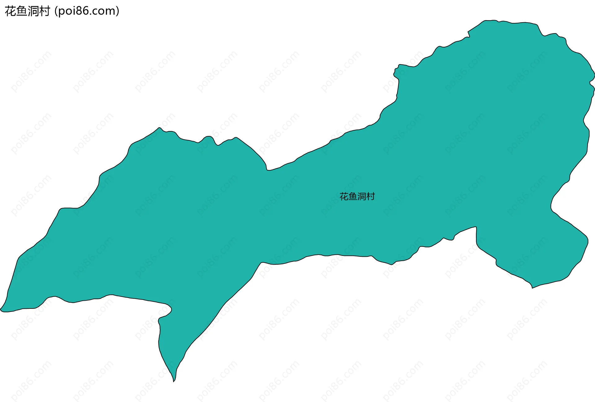 花鱼洞村边界地图