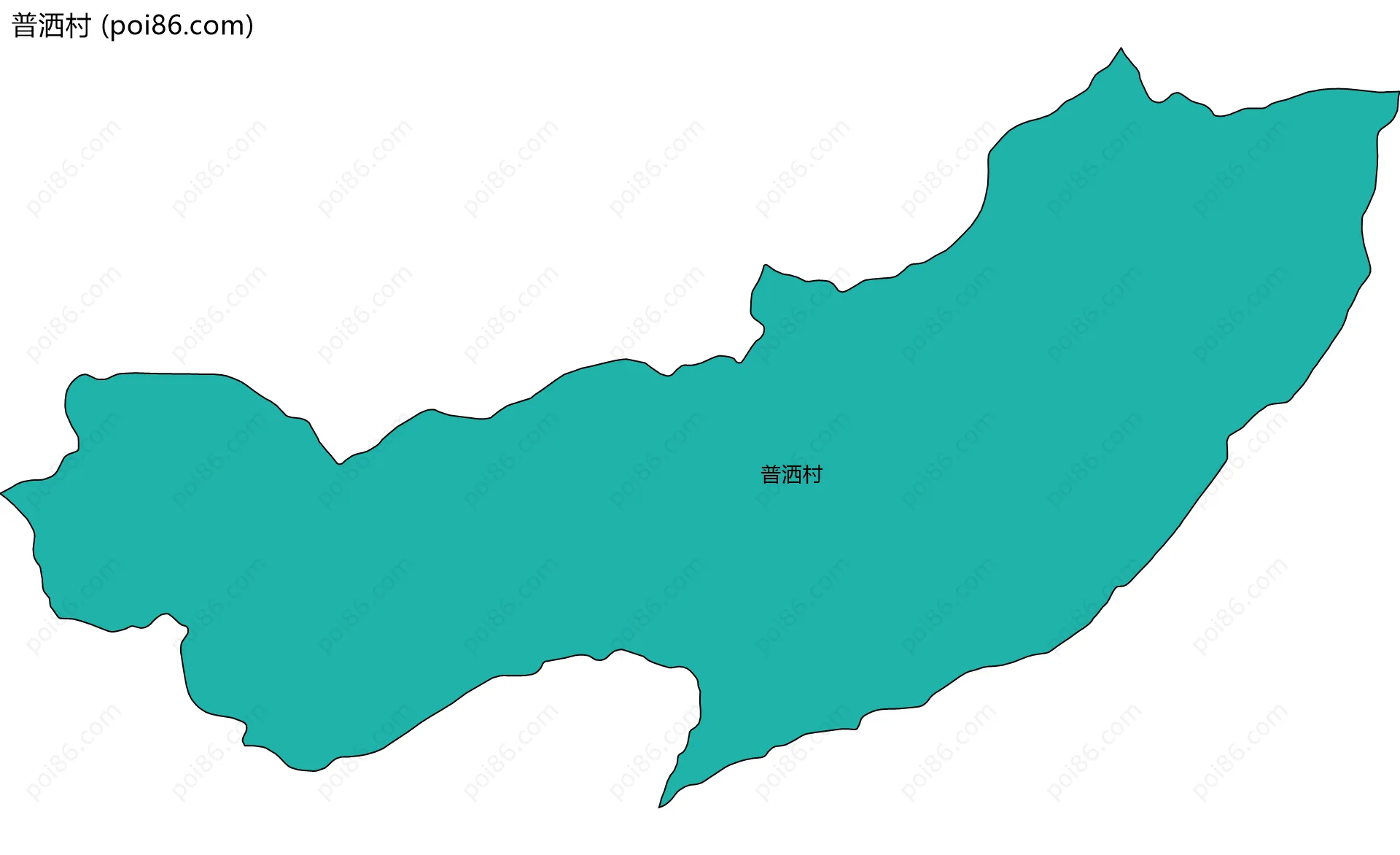 普洒村边界地图