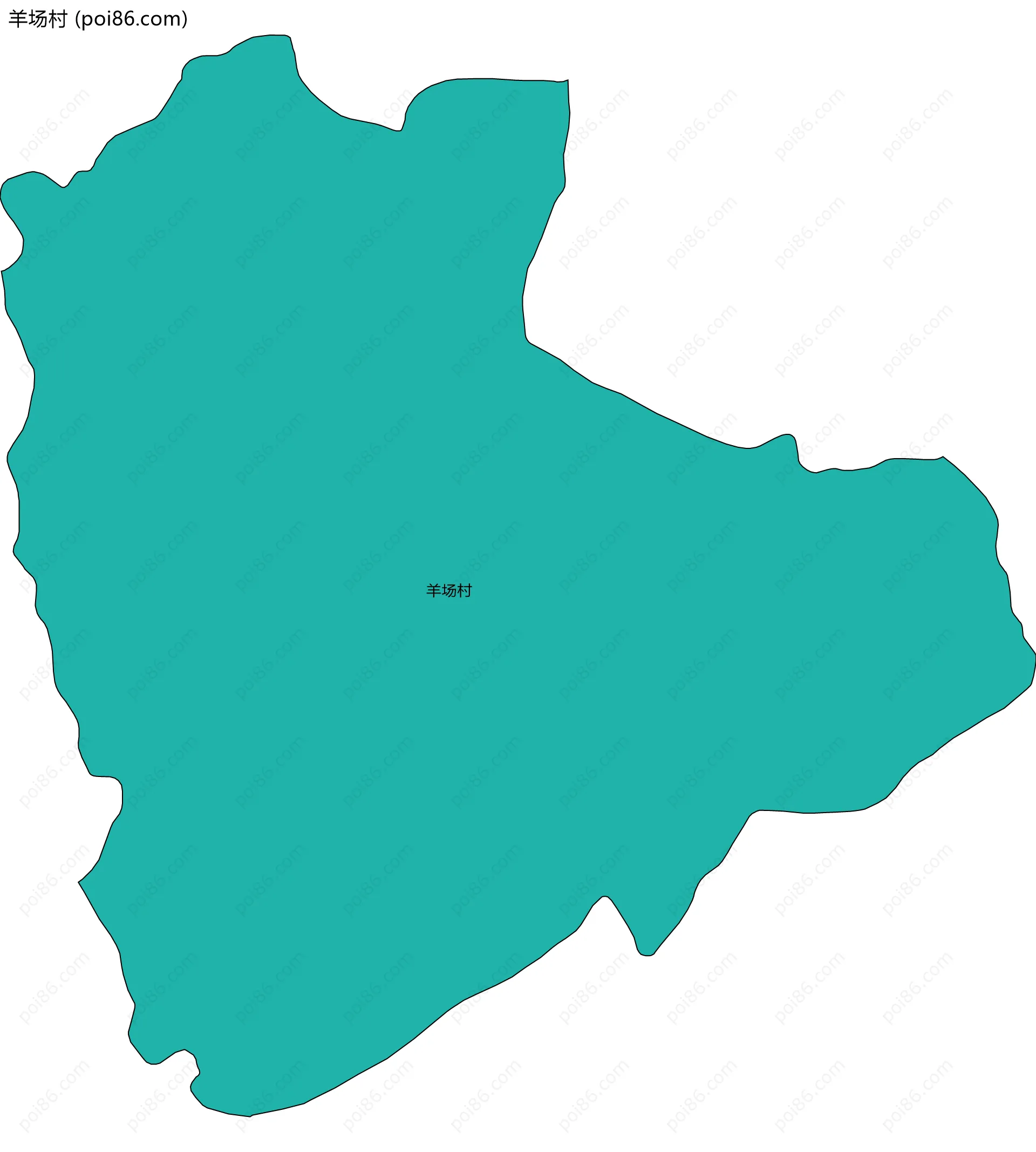 羊场村边界地图