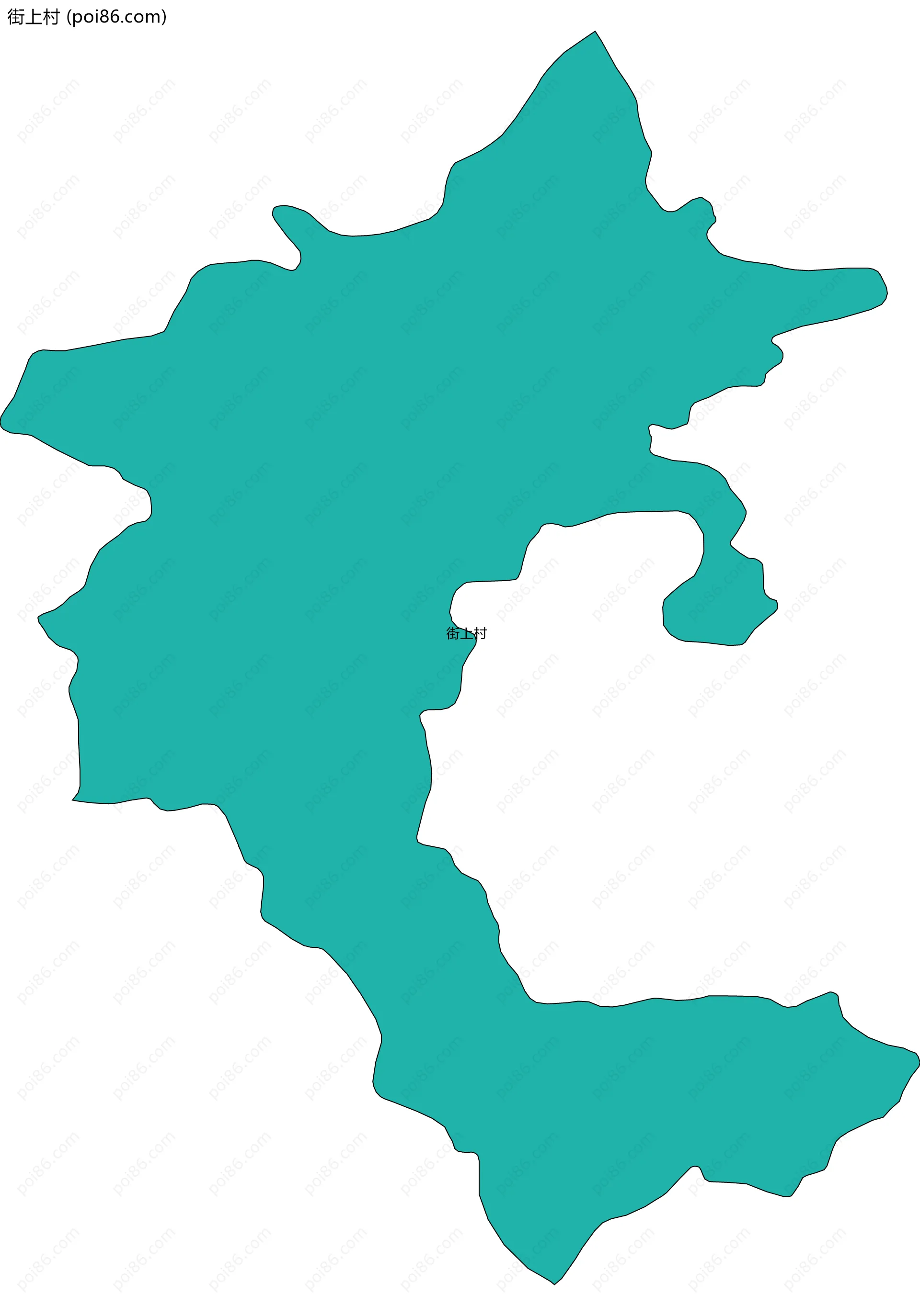 街上村边界地图