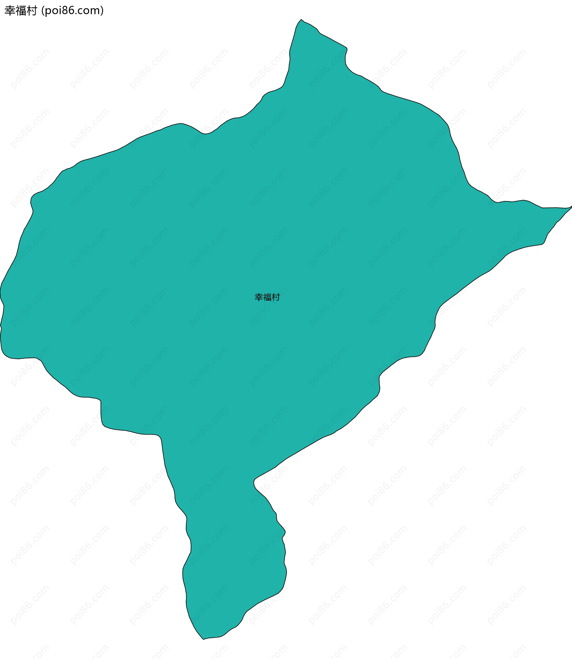 幸福村边界地图