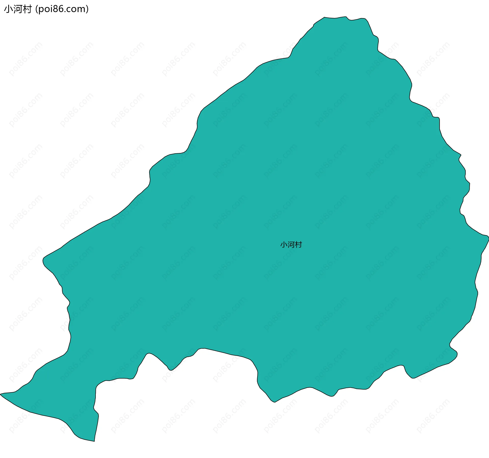 小河村边界地图