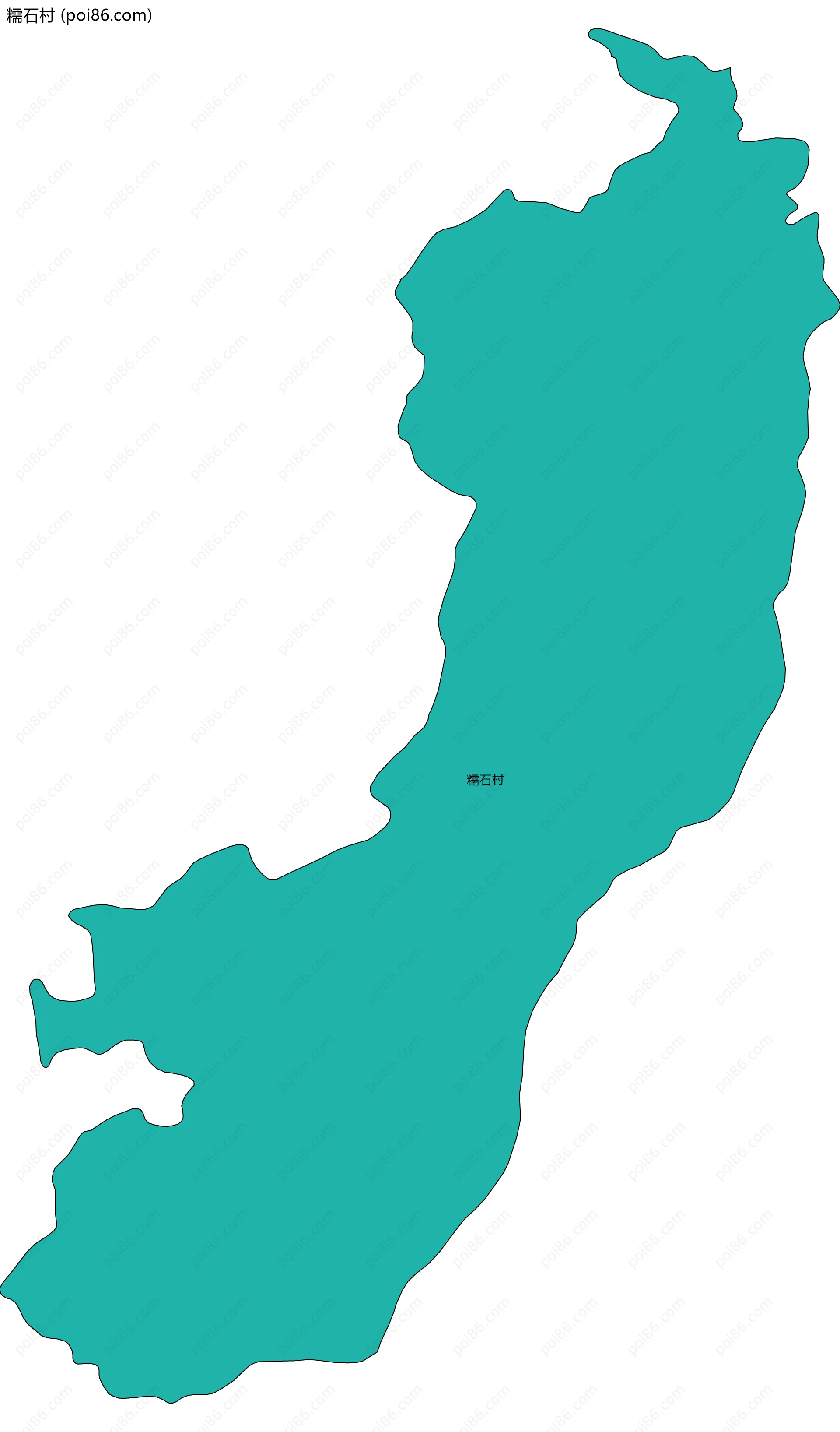 糯石村边界地图