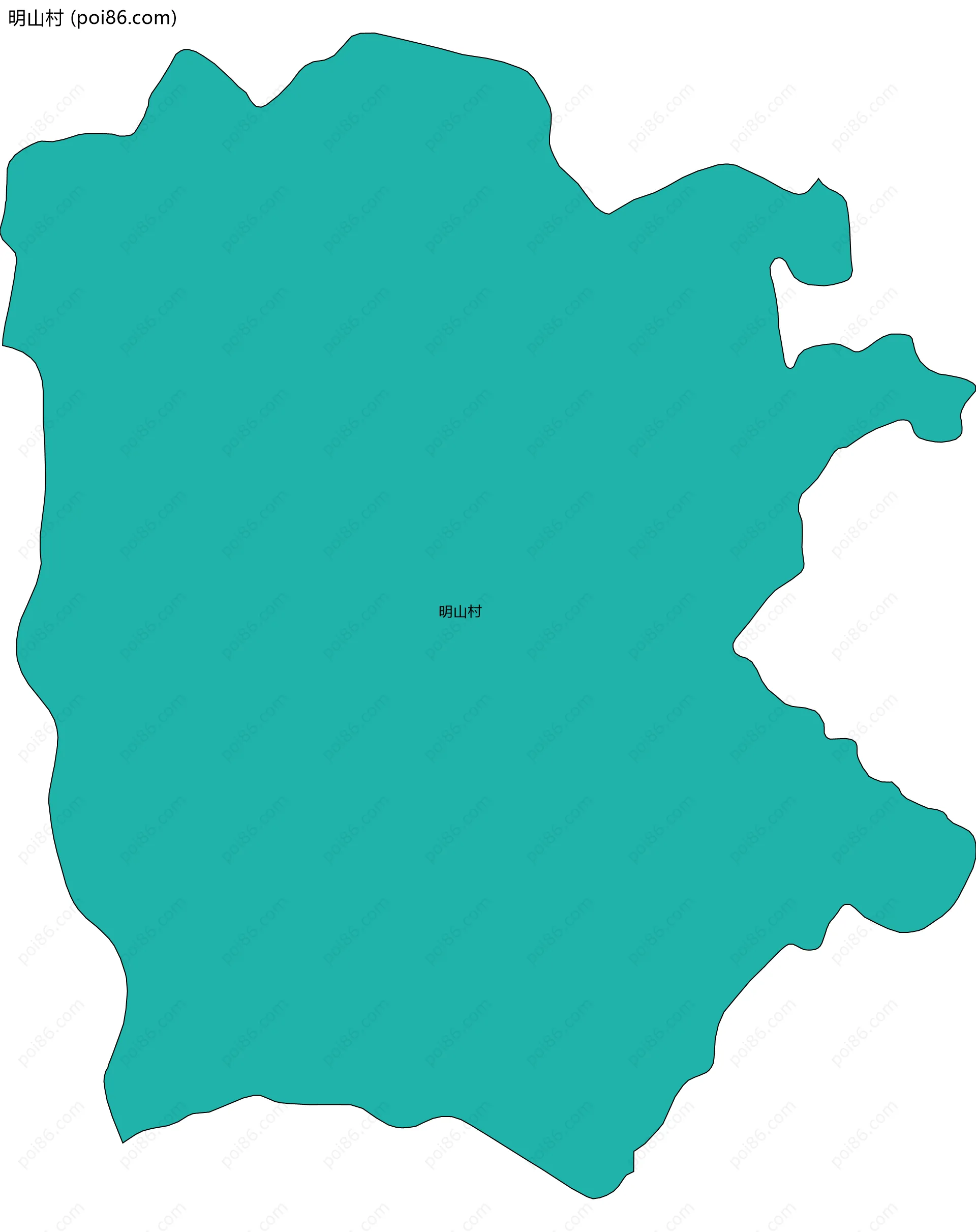 明山村边界地图