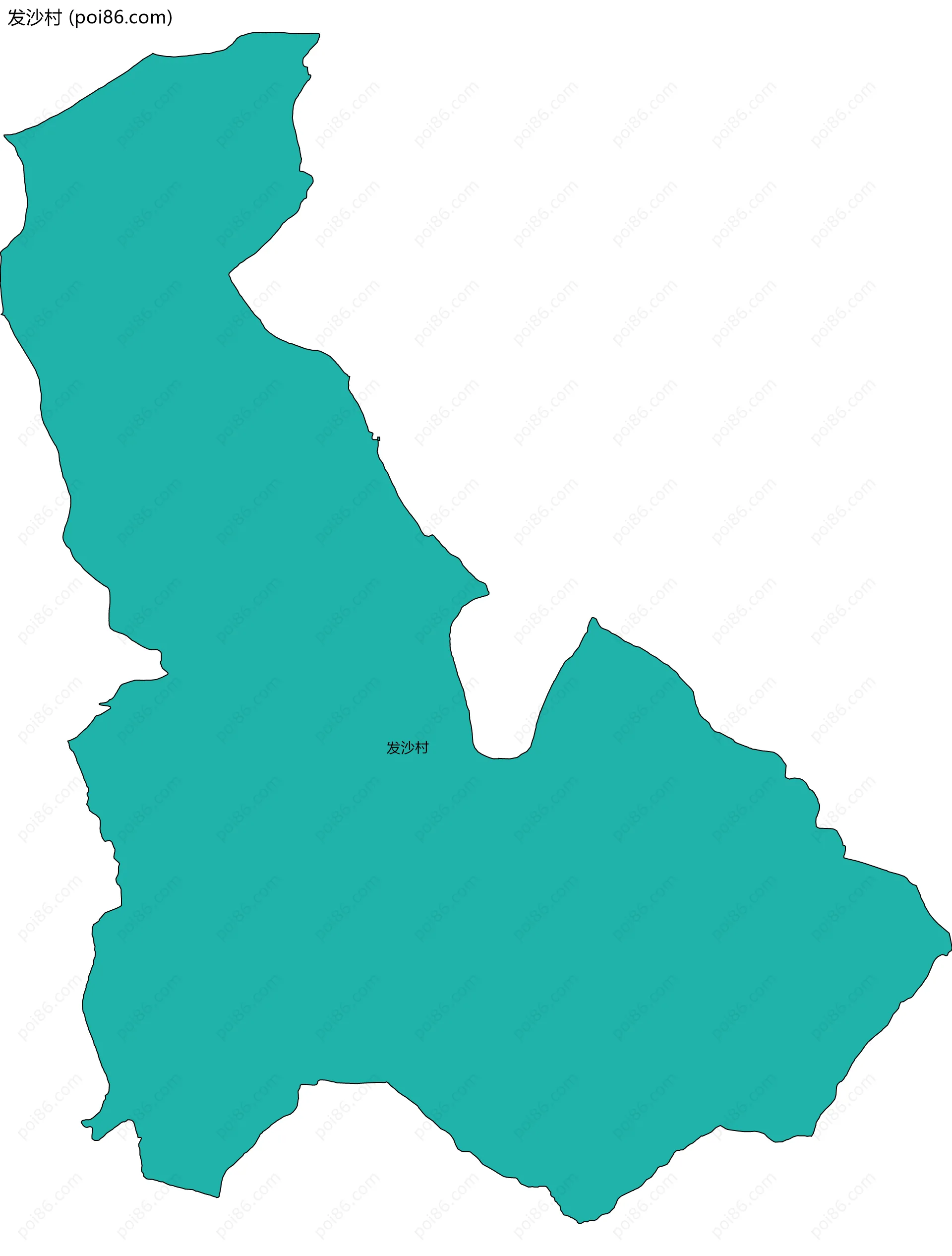 发沙村边界地图
