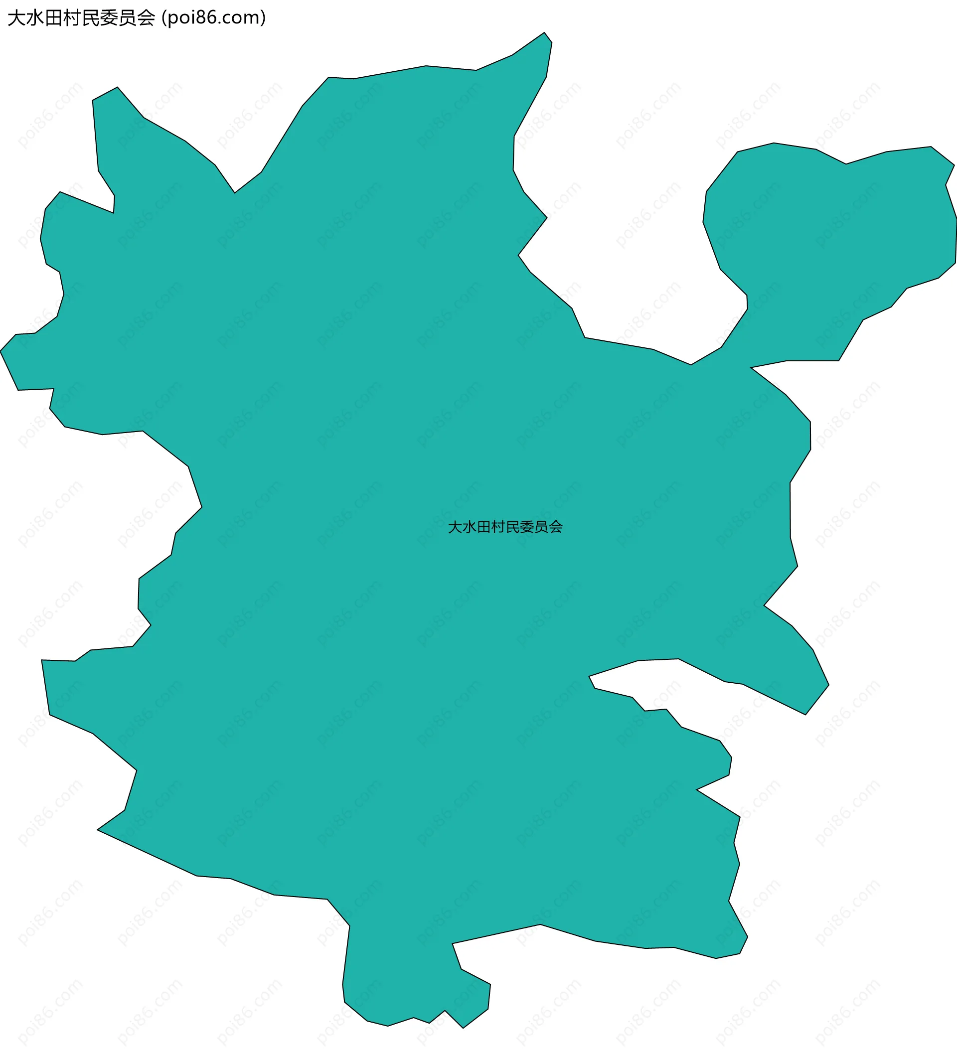 大水田村民委员会边界地图