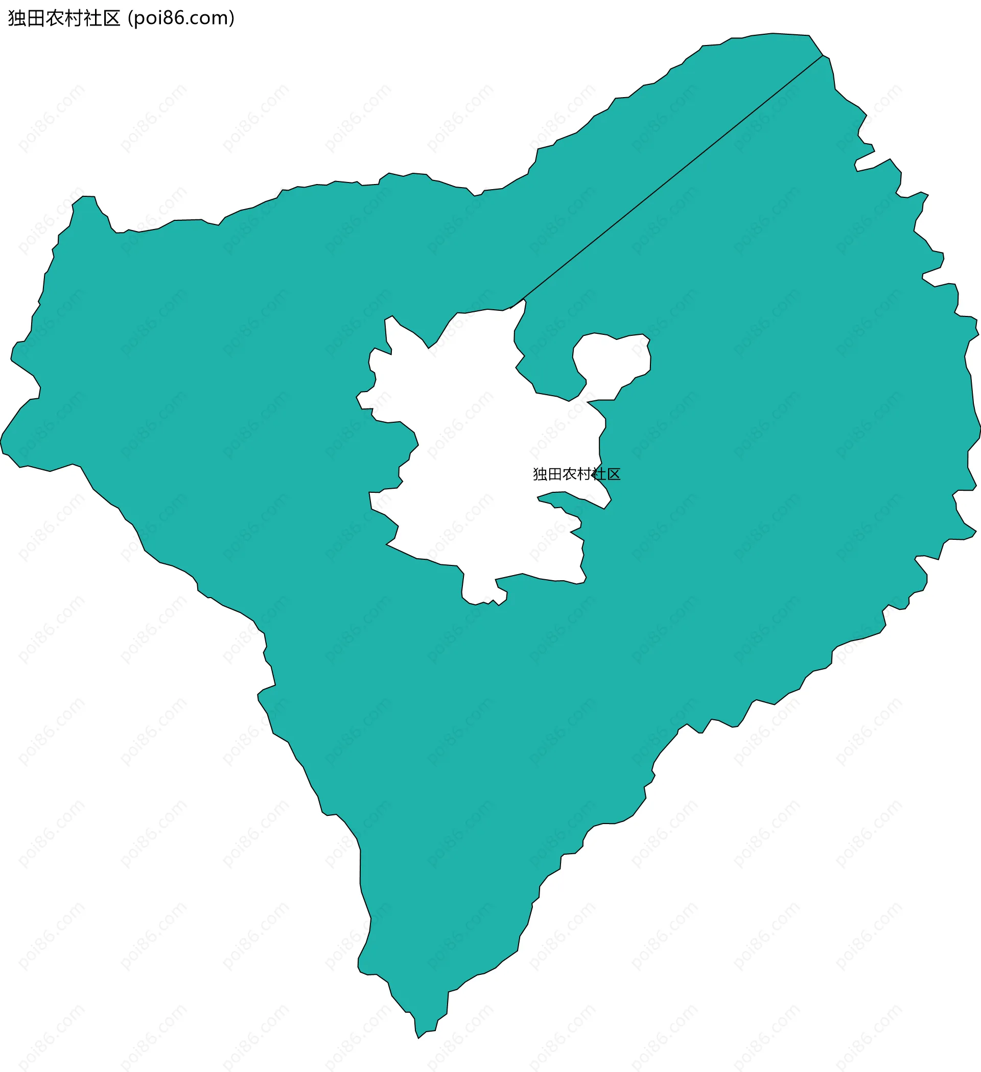 独田农村社区边界地图