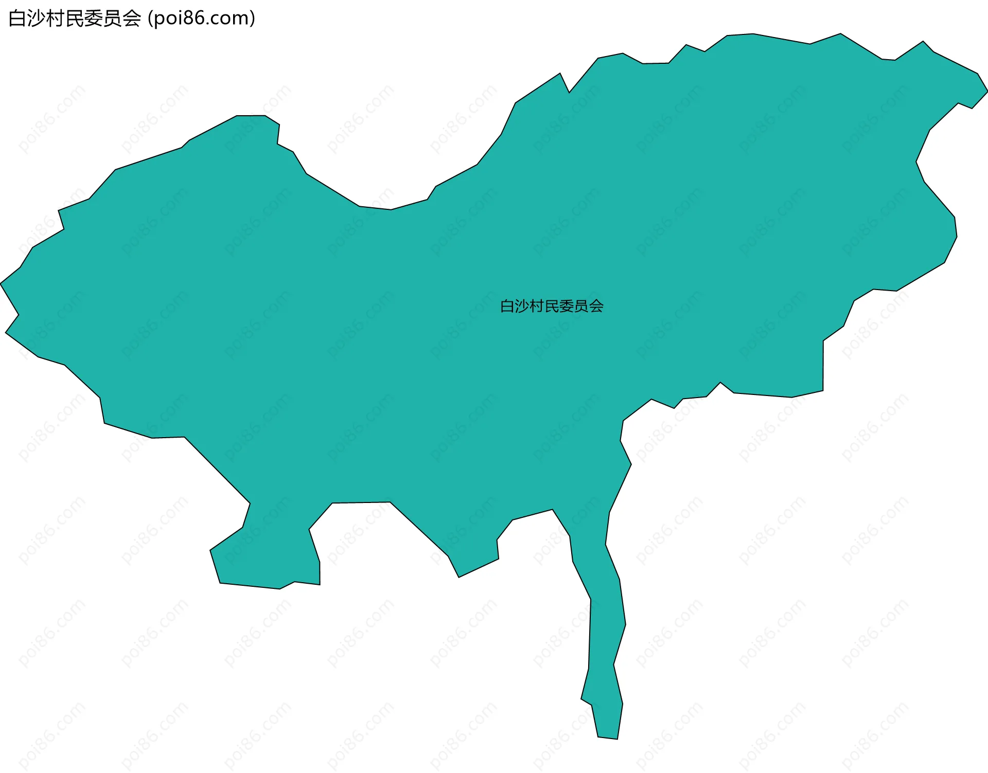 白沙村民委员会边界地图