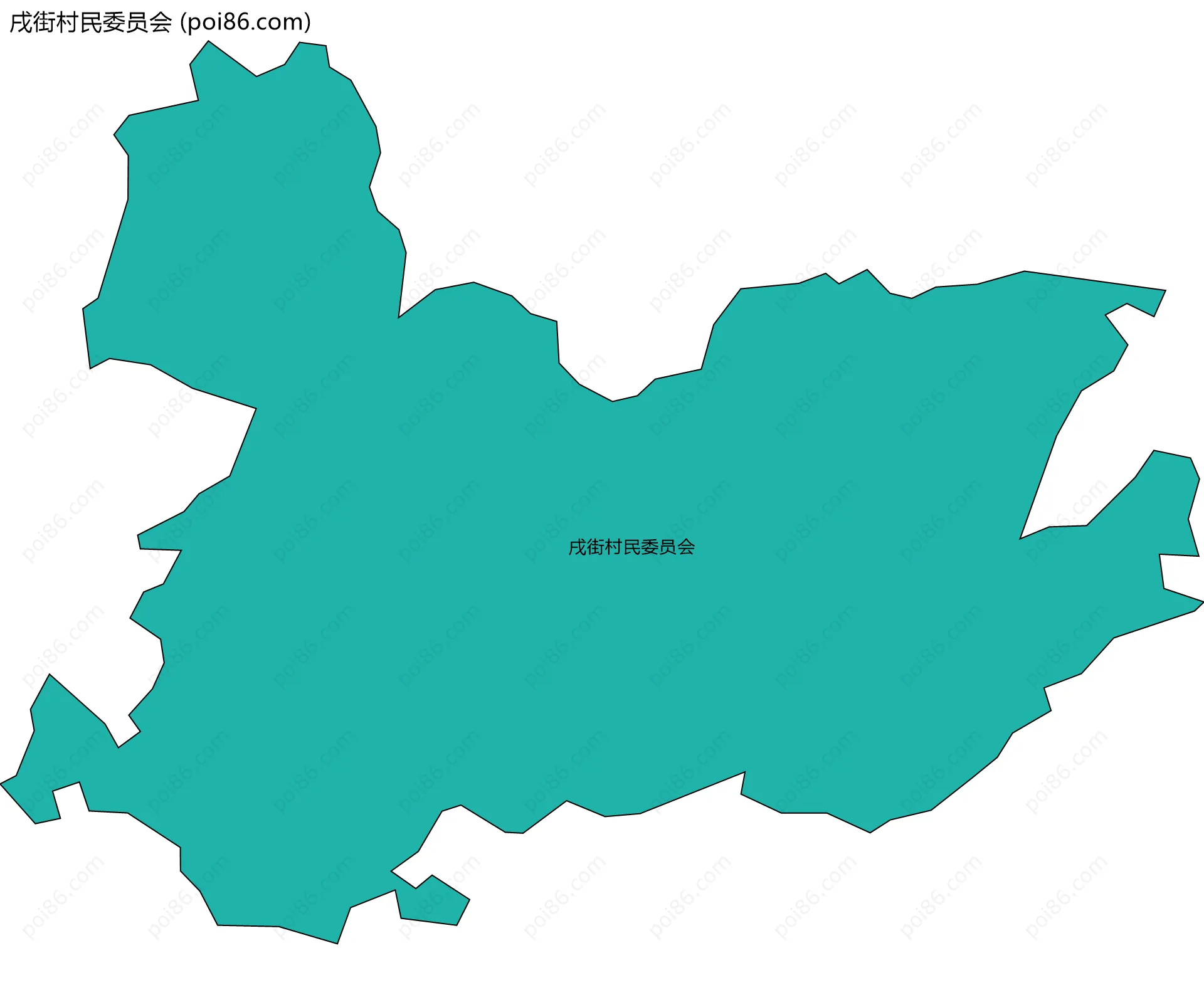 戌街村民委员会边界地图