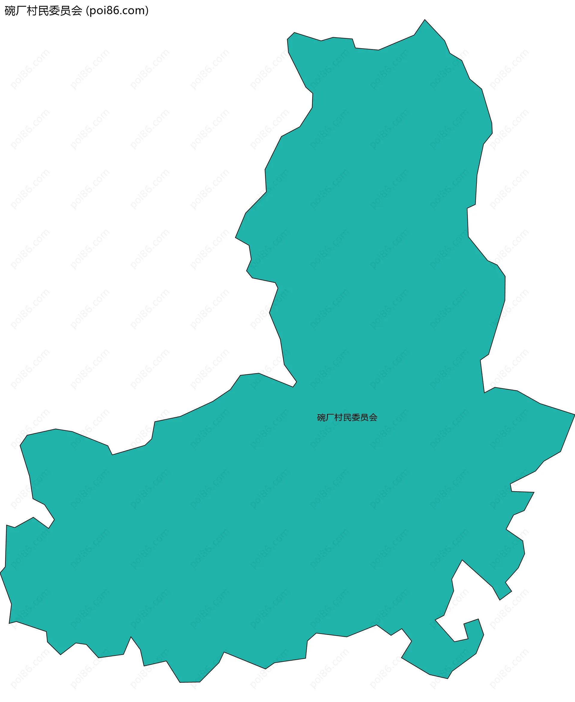 碗厂村民委员会边界地图