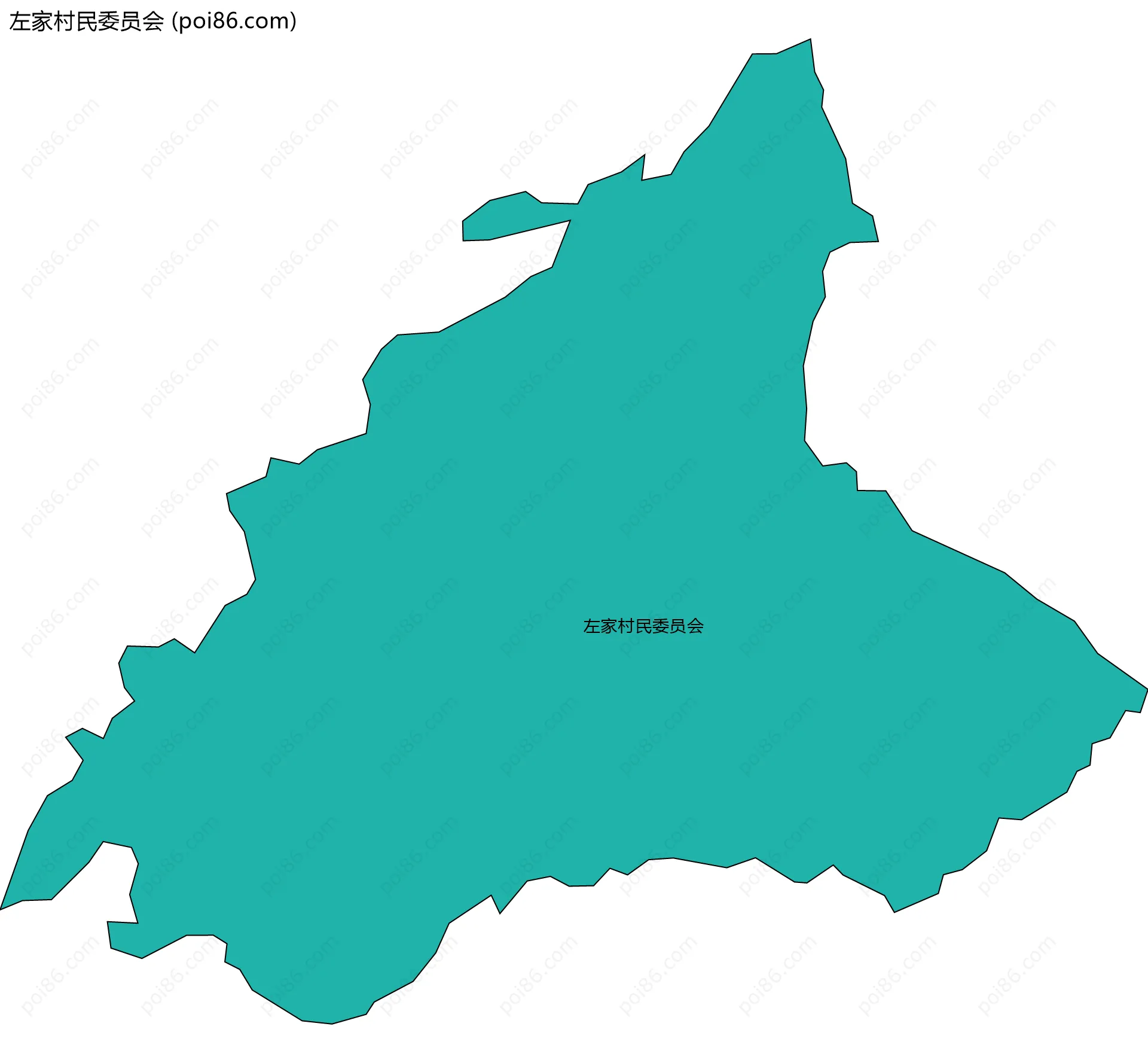 左家村民委员会边界地图