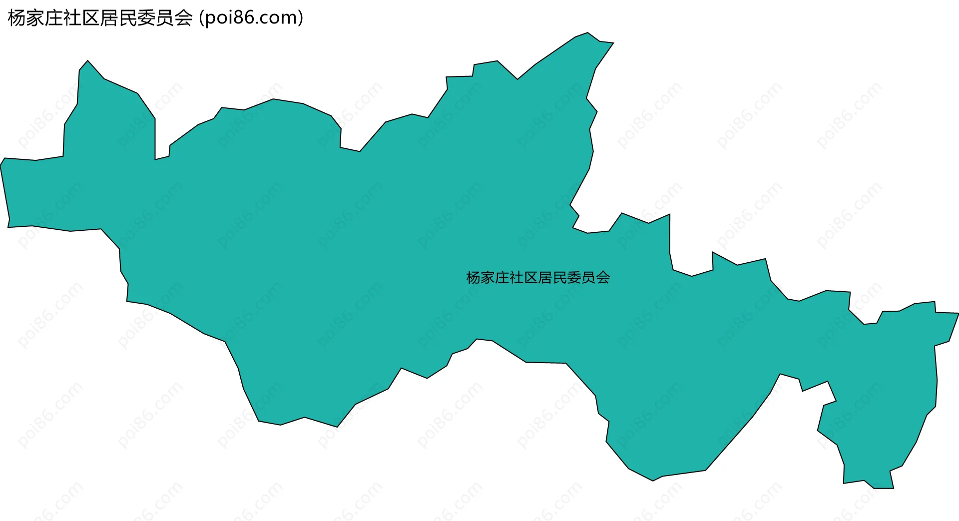 杨家庄社区居民委员会边界地图