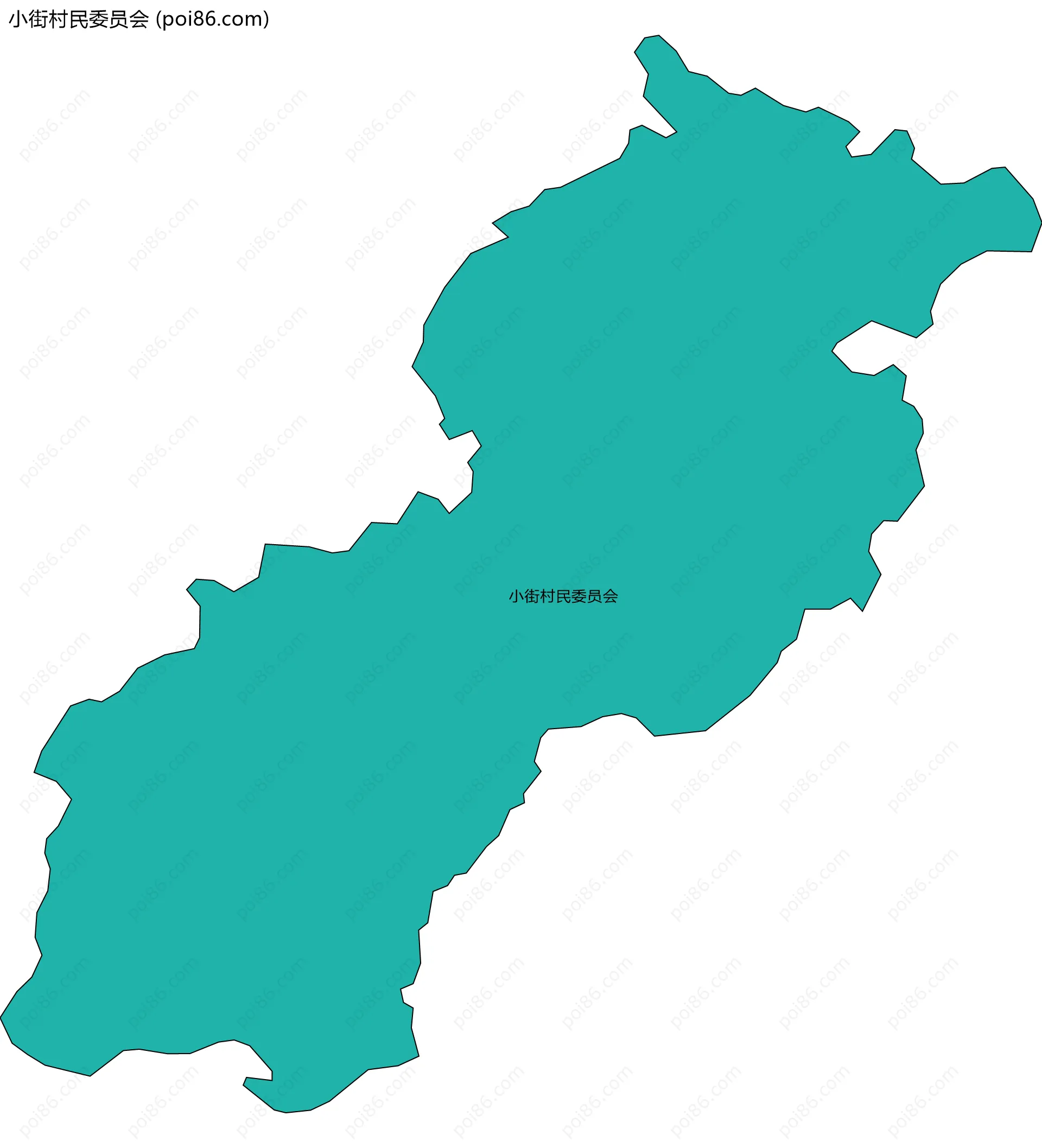 小街村民委员会边界地图