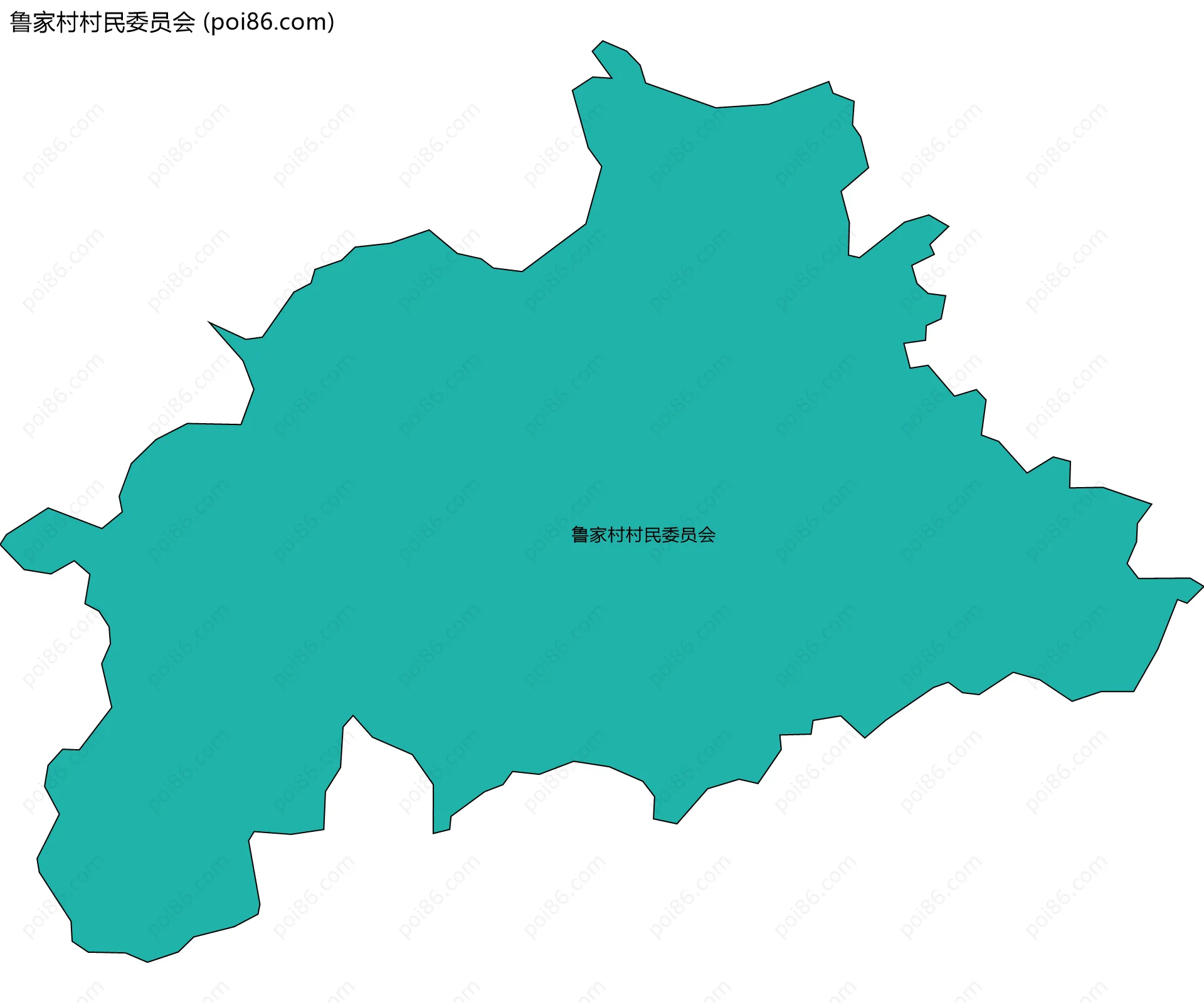 鲁家村村民委员会边界地图