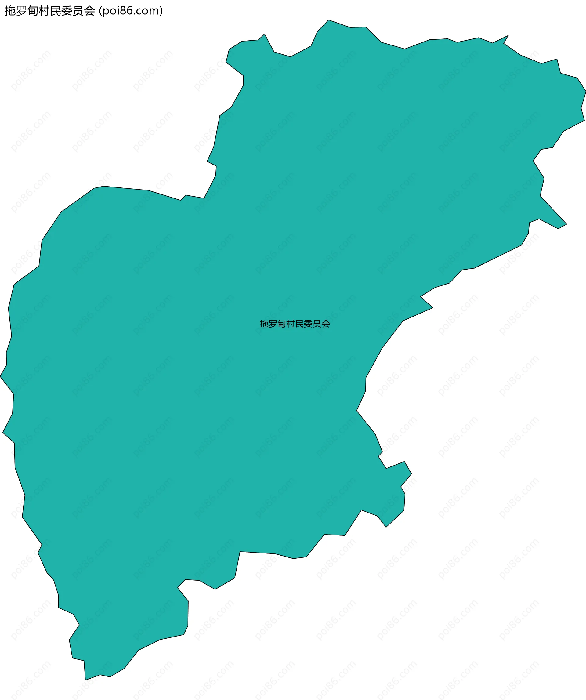 拖罗甸村民委员会边界地图