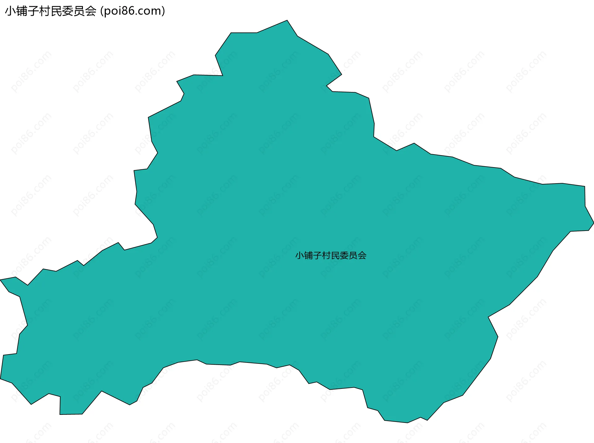小铺子村民委员会边界地图