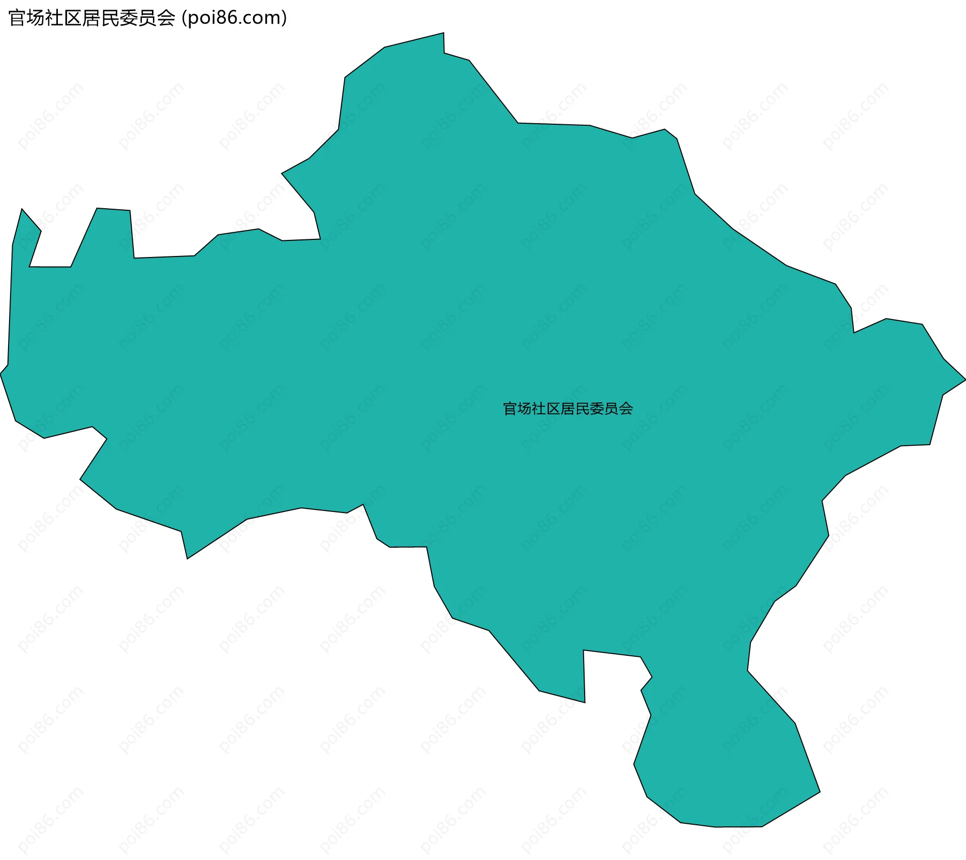 官场社区居民委员会边界地图