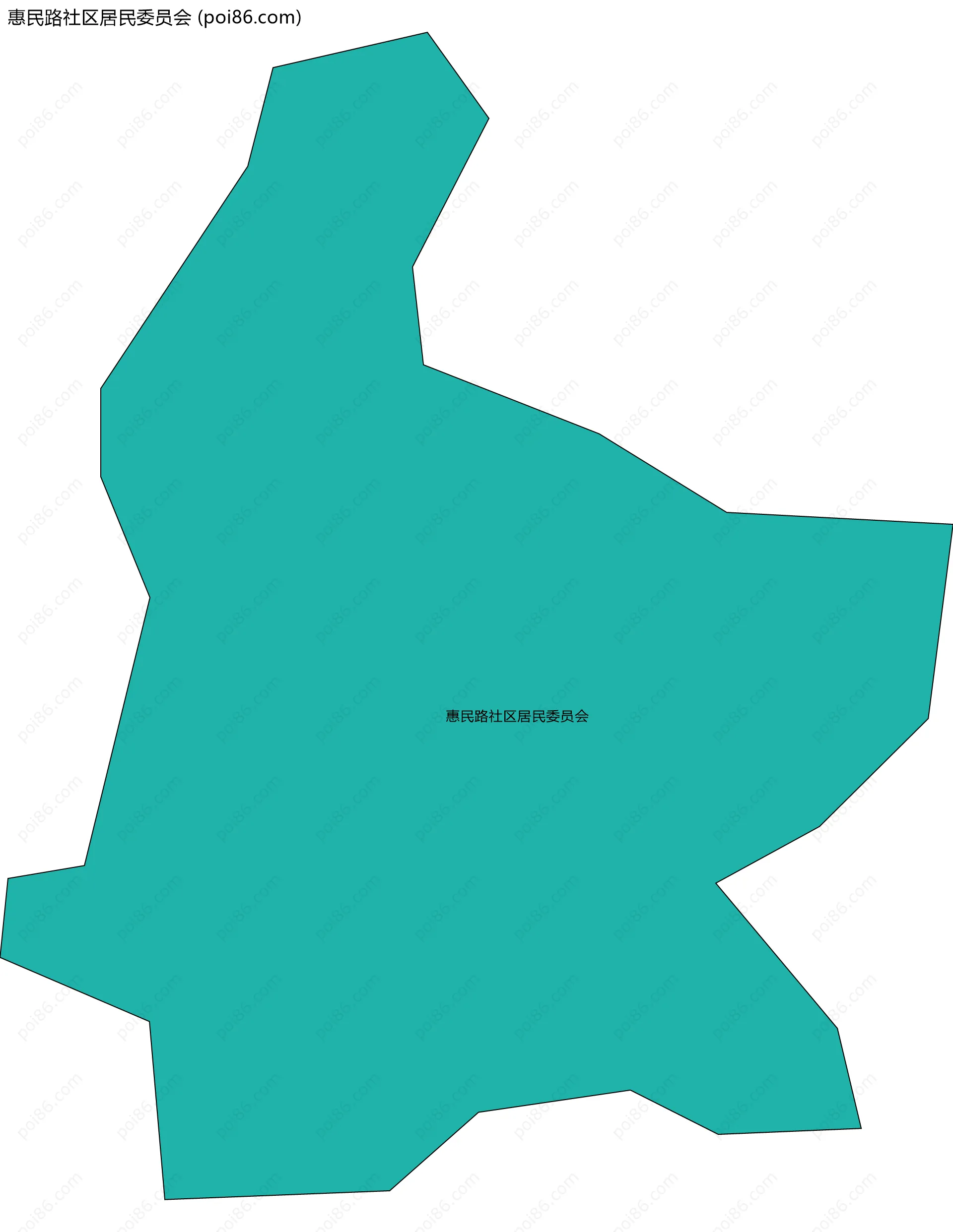 惠民路社区居民委员会边界地图