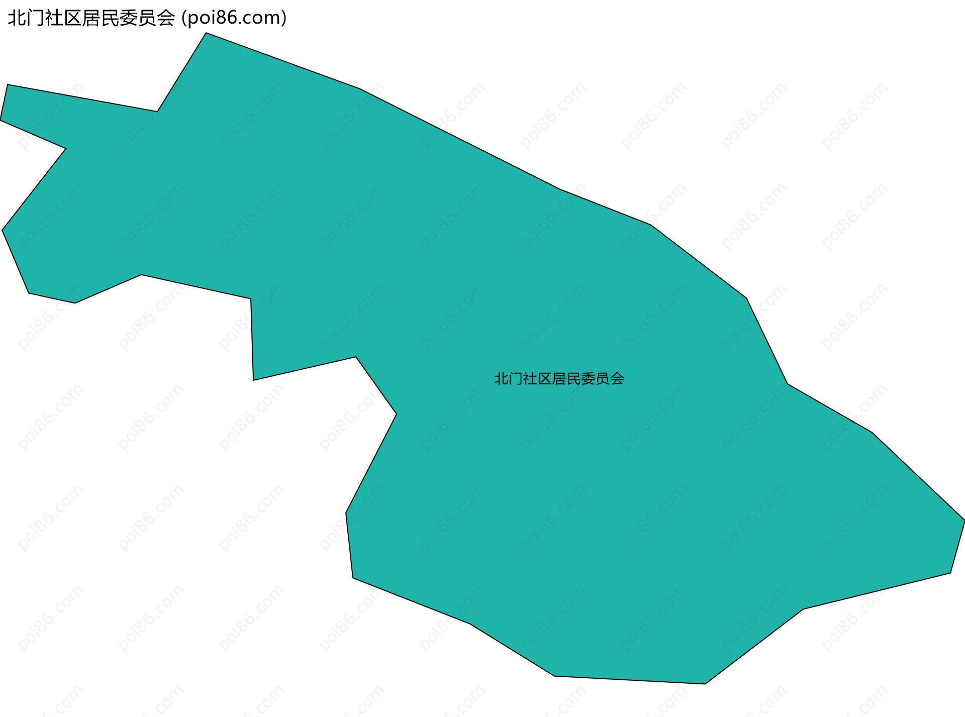 北门社区居民委员会边界地图